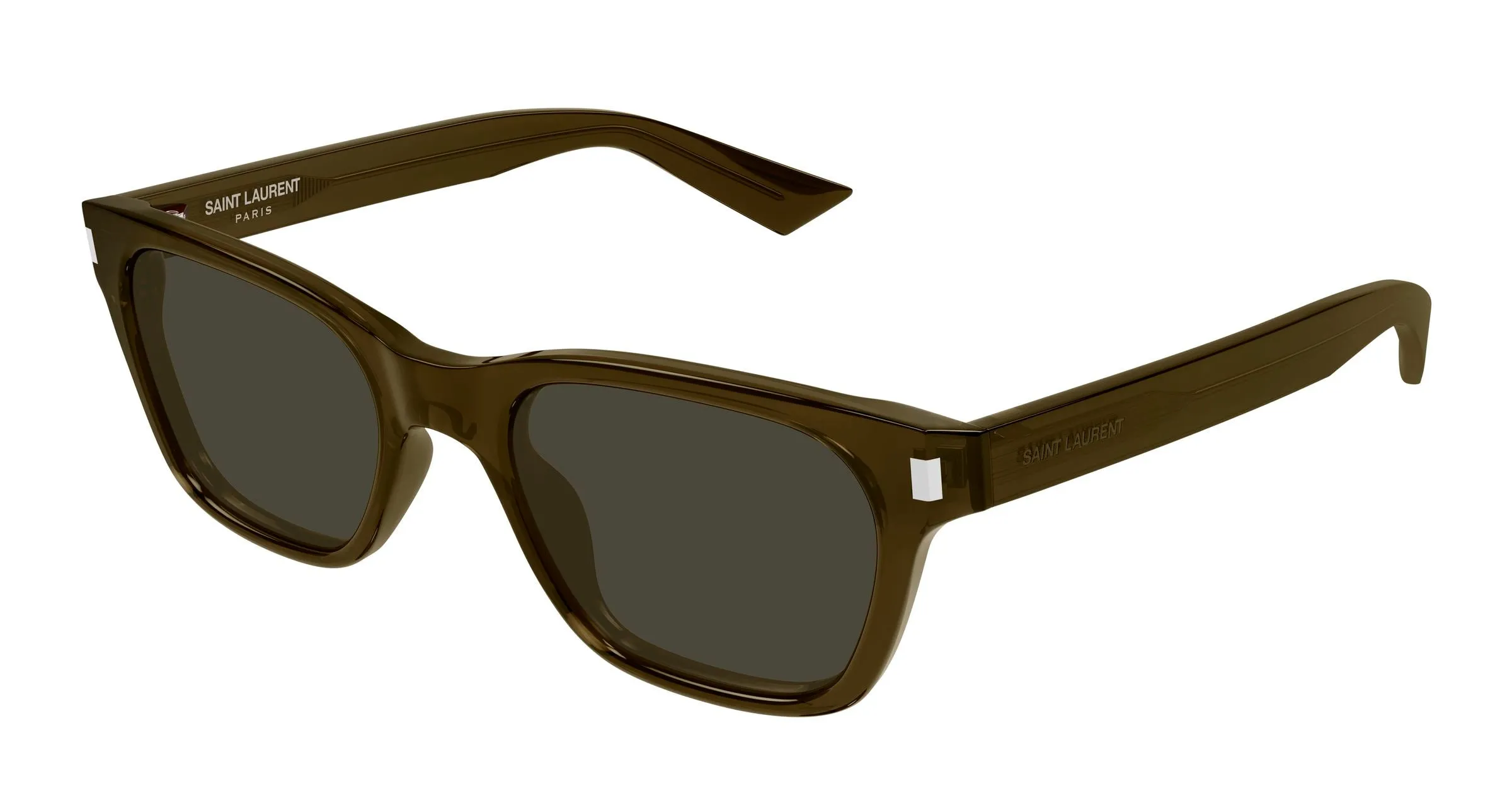 SAINT LAURENT SL 874 004 Occhiali da sole Acetato Marrone Grigio Squadrata - immagine 1