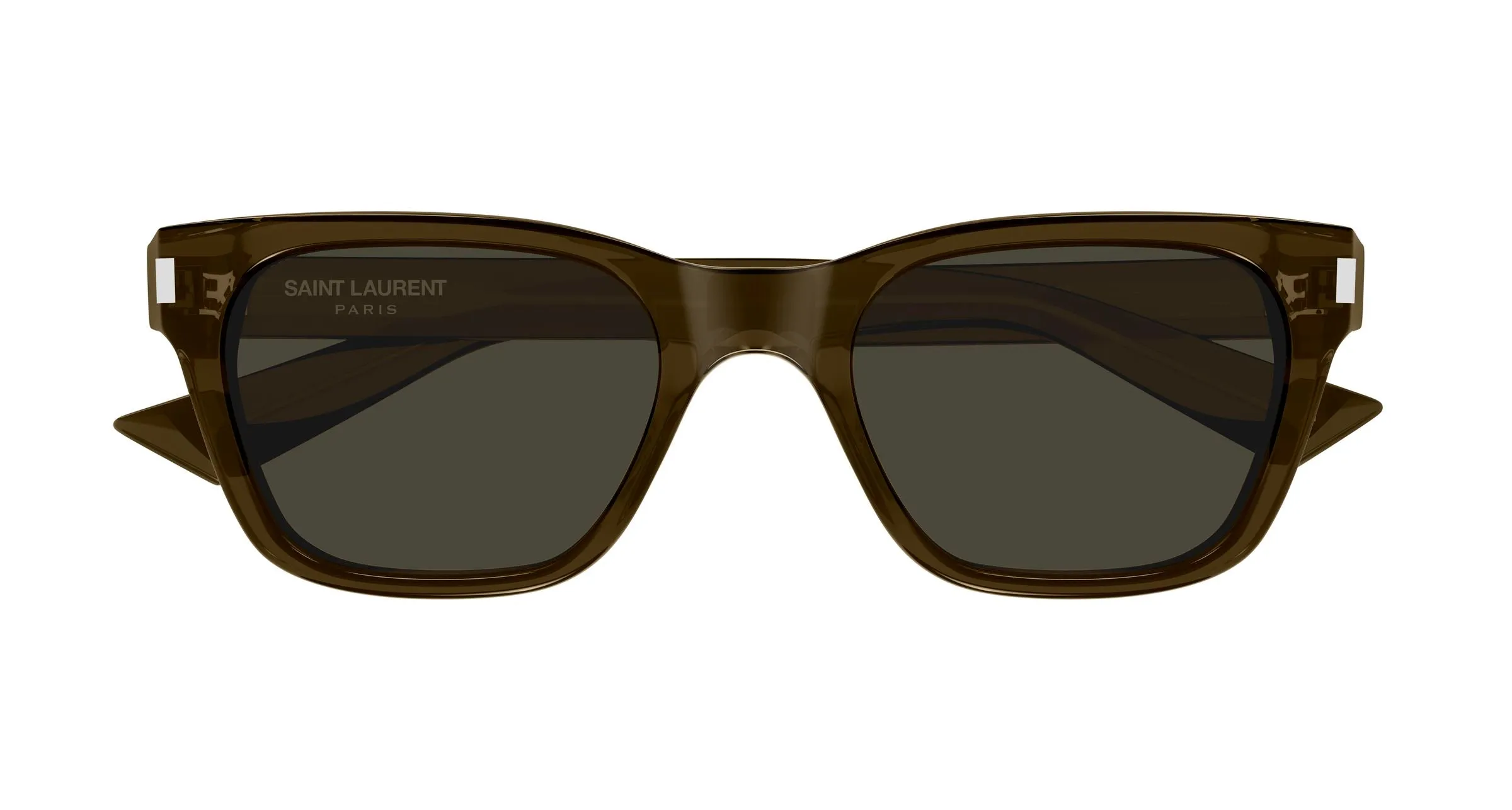 SAINT LAURENT SL 874 004 Occhiali da sole Acetato Marrone Grigio Squadrata - immagine 2