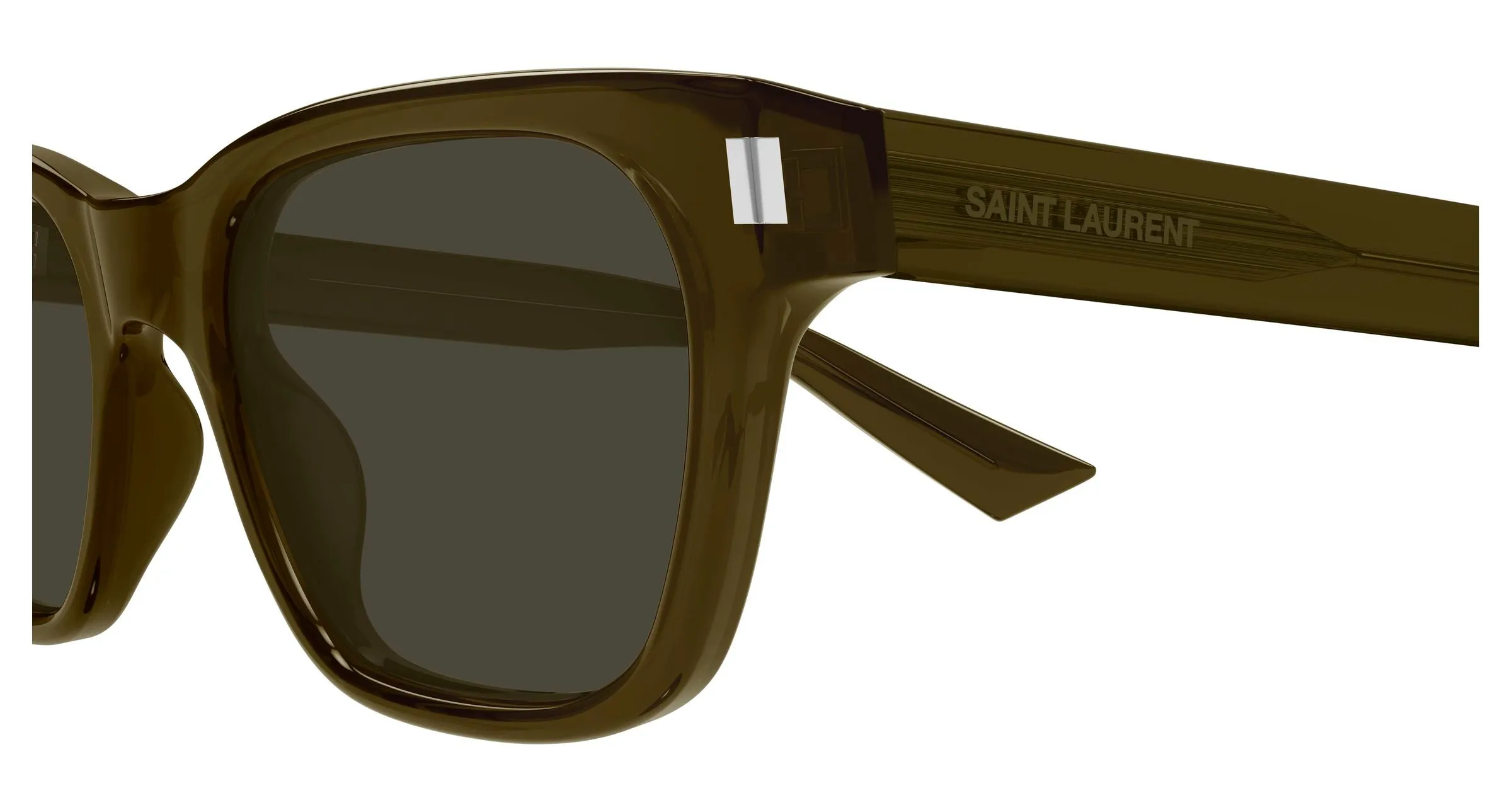 SAINT LAURENT SL 874 004 Occhiali da sole Acetato Marrone Grigio Squadrata - immagine 3