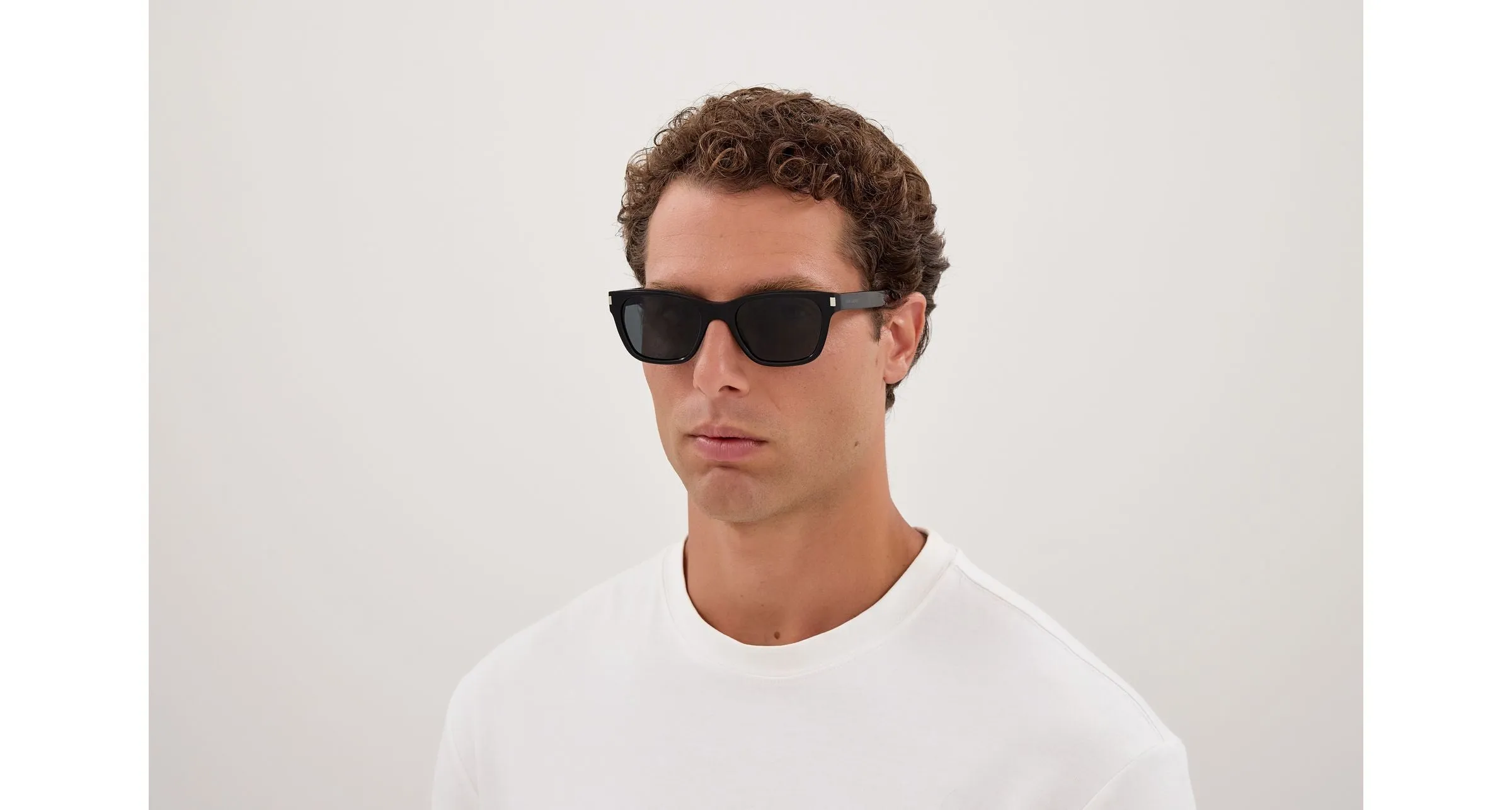 SAINT LAURENT SL 874 001 Occhiali da sole Acetato Nero Nero Squadrata - immagine 4