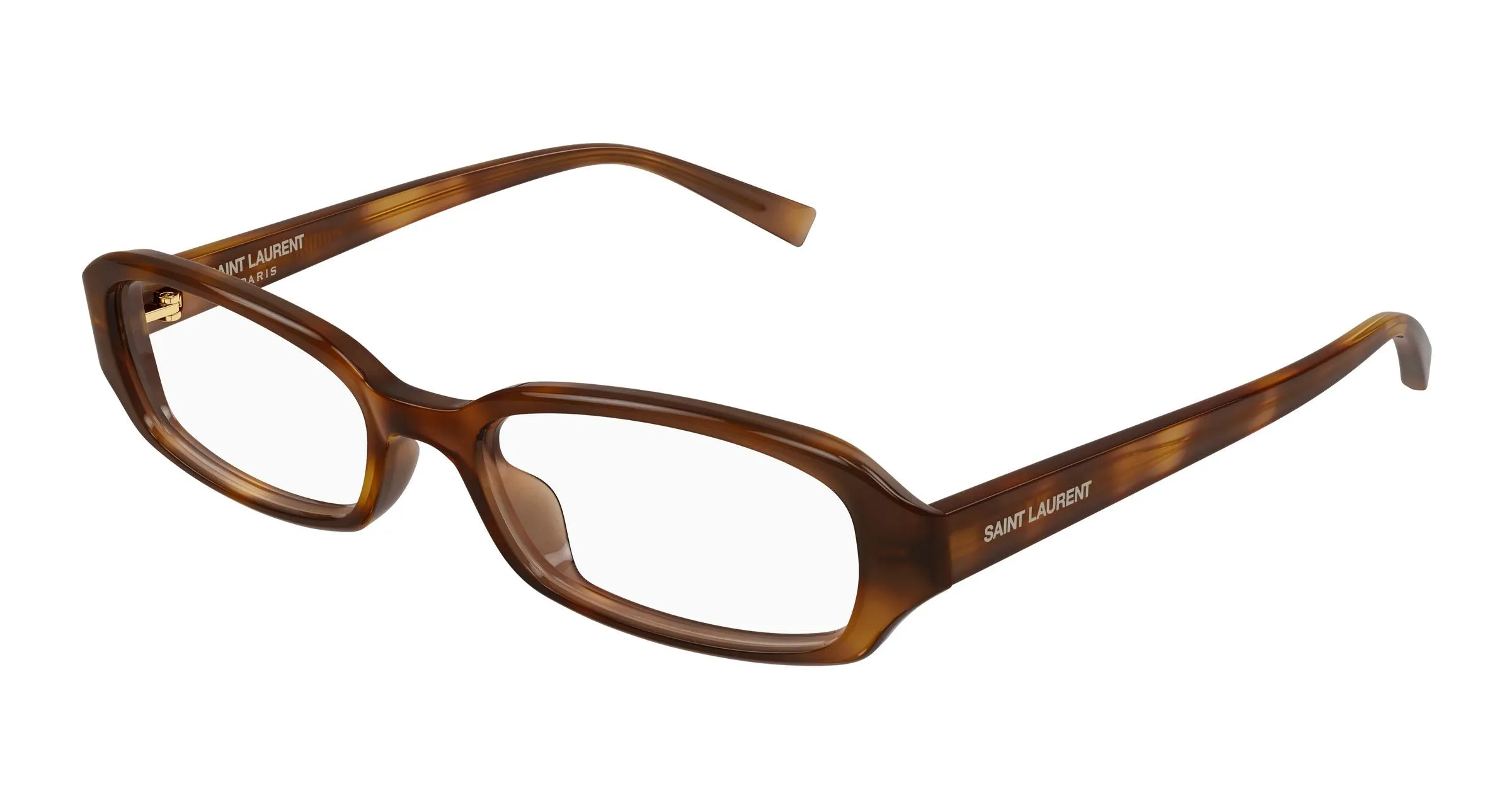 SAINT LAURENT SL 872 ERIN OPT 003 Montature da vista Acetato Havana Trasparente Rotonda Antiriflesso - immagine 1