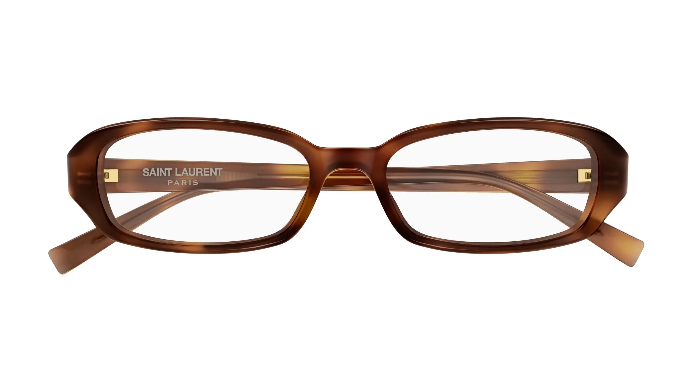 SAINT LAURENT SL 872 ERIN OPT 003 Montature da vista Acetato Havana Trasparente Rotonda Antiriflesso - immagine 2