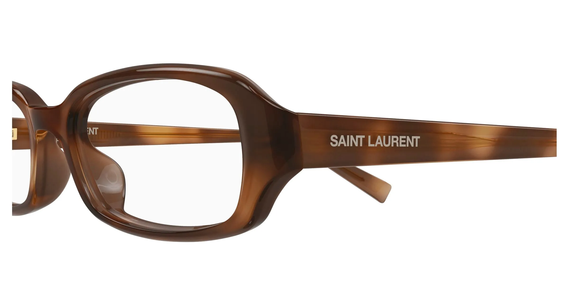 SAINT LAURENT SL 872 ERIN OPT 003 Montature da vista Acetato Havana Trasparente Rotonda Antiriflesso - immagine 3