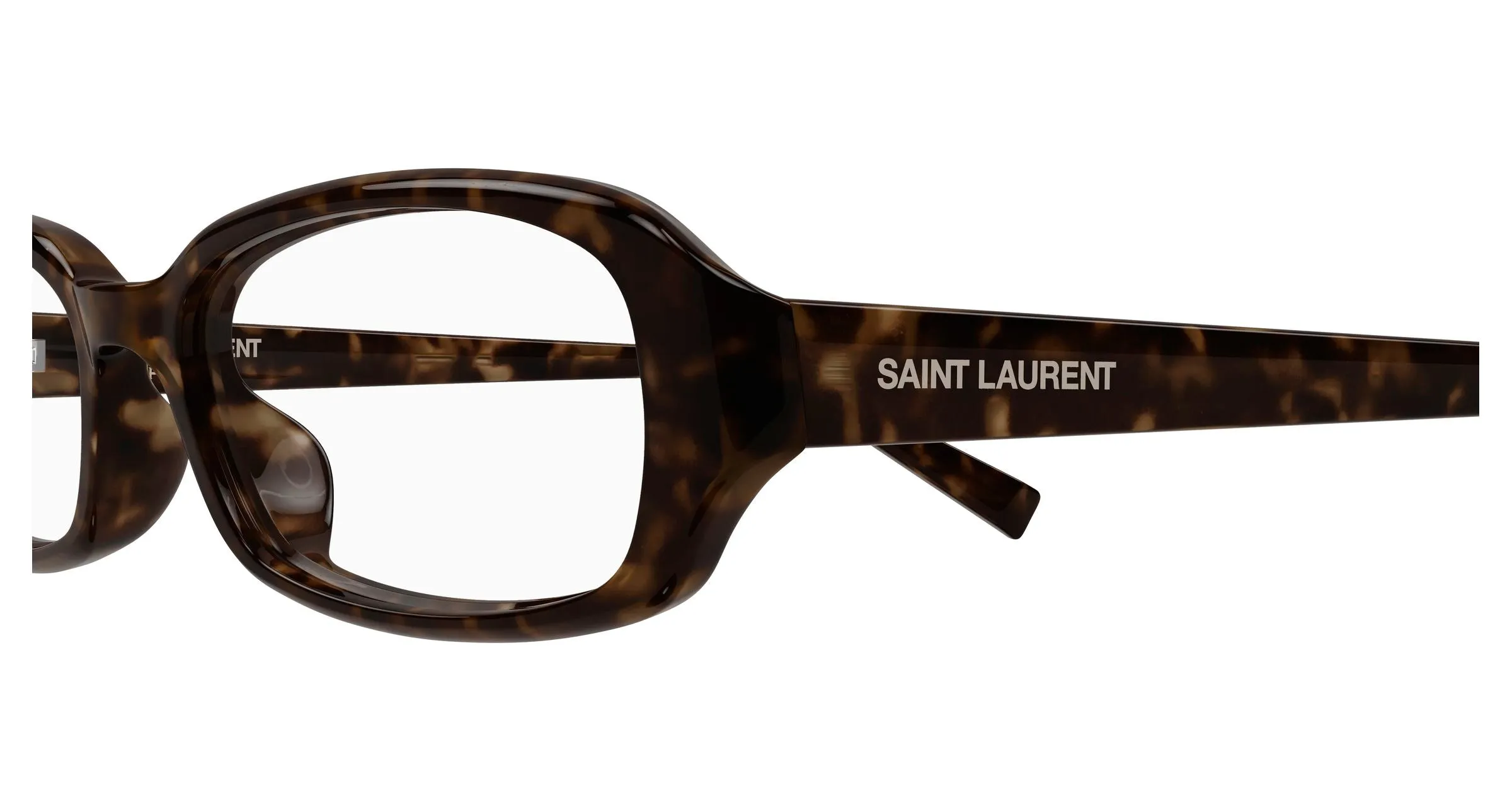 SAINT LAURENT SL 872 ERIN OPT 002 Montature da vista Acetato Havana Trasparente Rotonda Antiriflesso - immagine 3