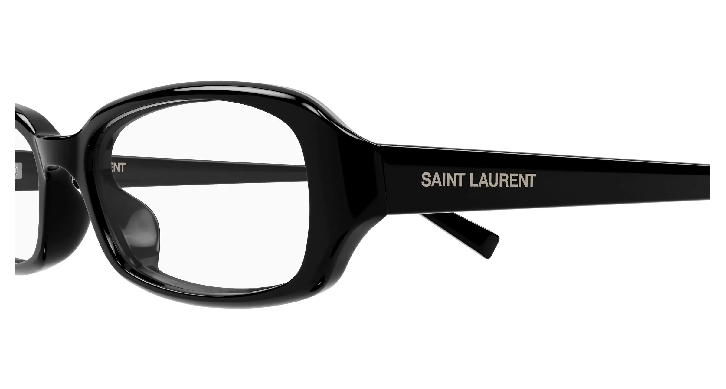 SAINT LAURENT SL 872 ERIN OPT 001 Montature da vista Acetato Nero Trasparente Rotonda Antiriflesso - immagine 3