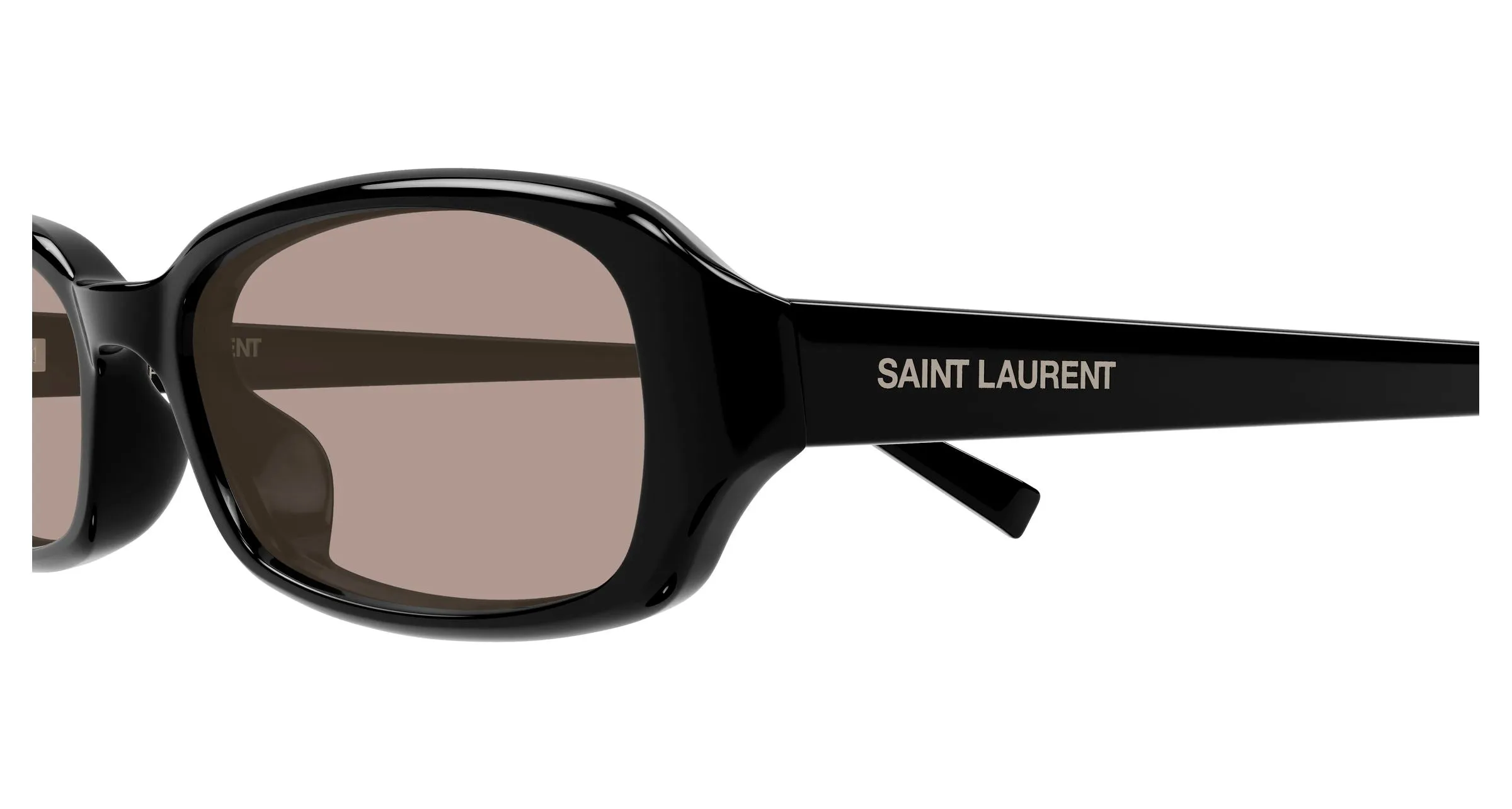 SAINT LAURENT SL 872 ERIN 002 Occhiali da sole Acetato Nero Marrone Rotonda - immagine 3