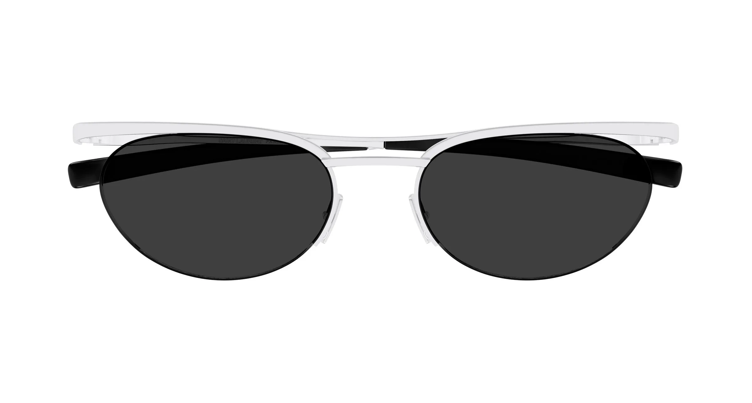 SAINT LAURENT SL 862 002 Occhiali da sole Metallo Argento Grigio Rotonda - immagine 2