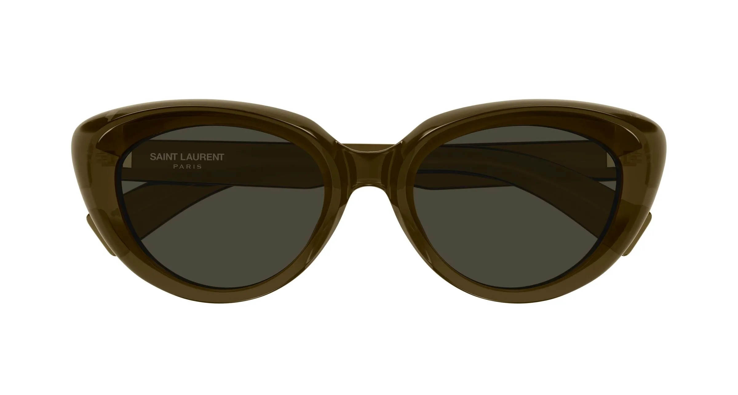 SAINT LAURENT SL 859 009 Occhiali da sole Acetato Marrone Grigio Cat Eye - immagine 2