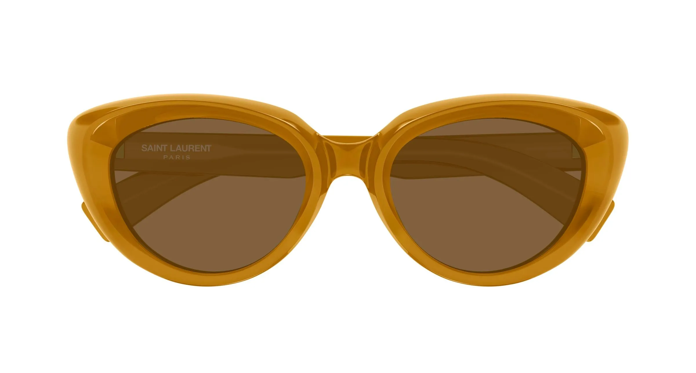 SAINT LAURENT SL 859 004 Occhiali da sole Acetato Giallo Marrone Cat Eye - immagine 2