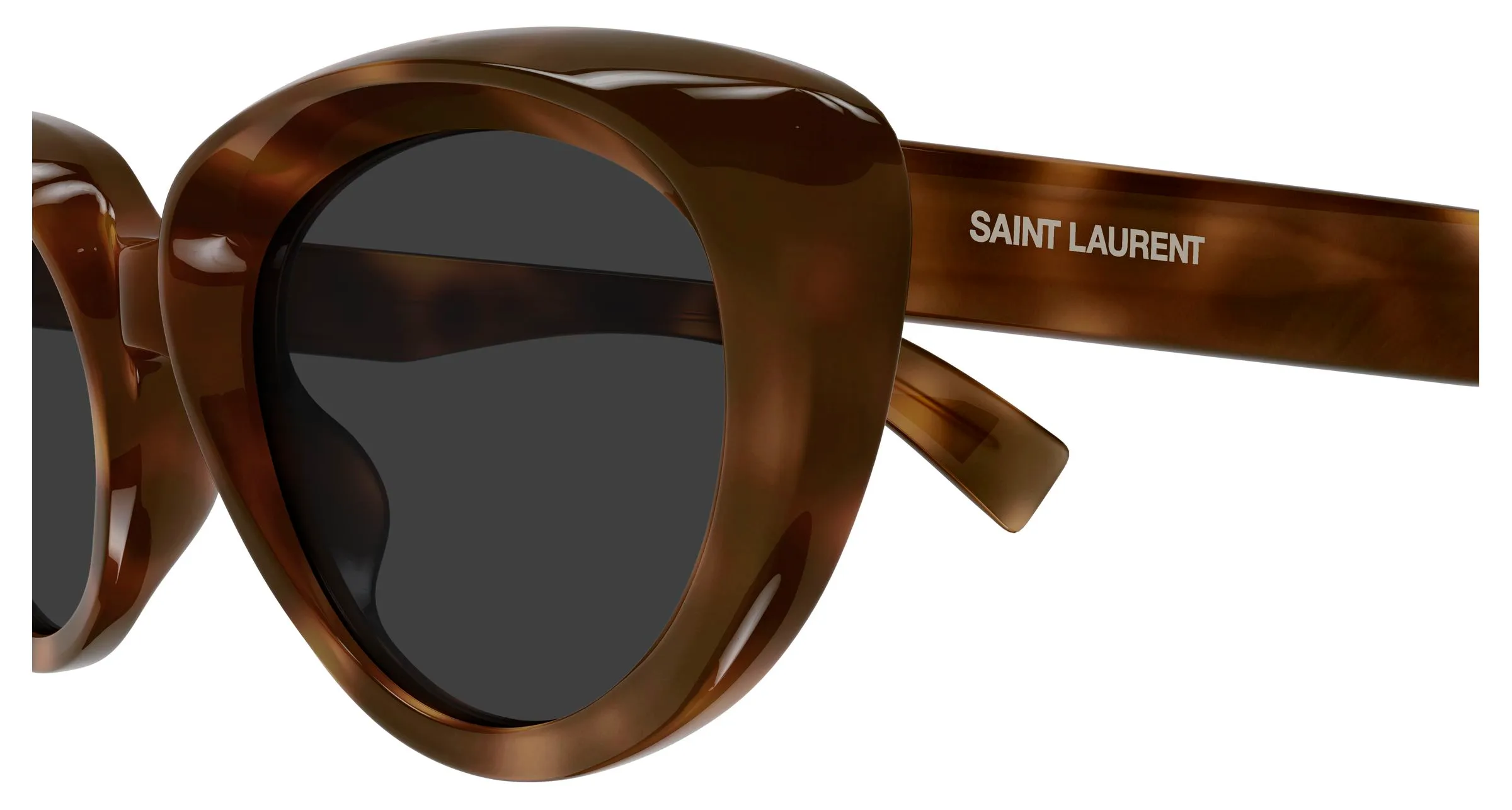 SAINT LAURENT SL 859 003 Occhiali da sole Acetato Havana Grigio Cat Eye - immagine 3