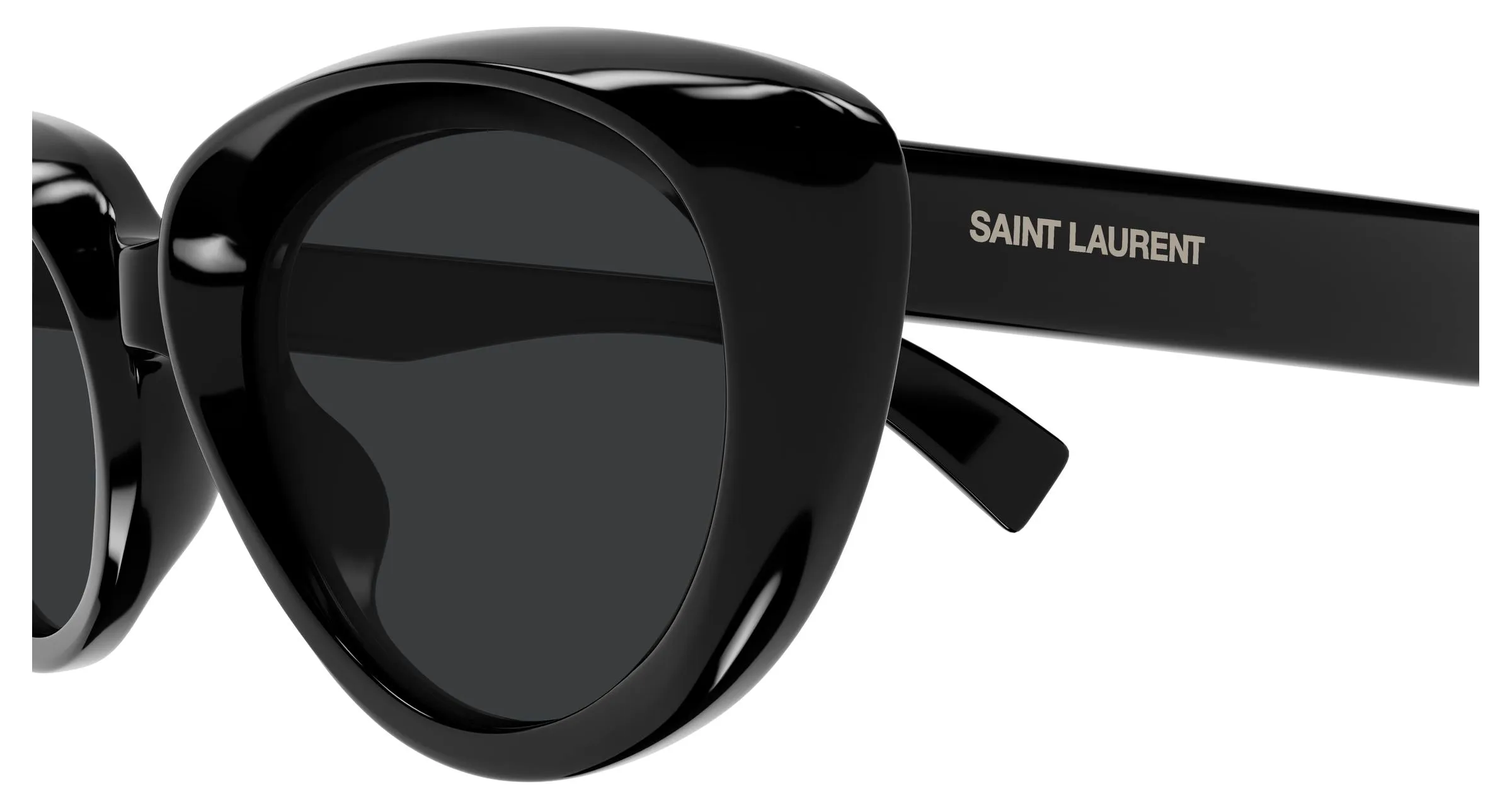 SAINT LAURENT SL 859 001 Occhiali da sole Acetato Nero Nero Cat Eye - immagine 3
