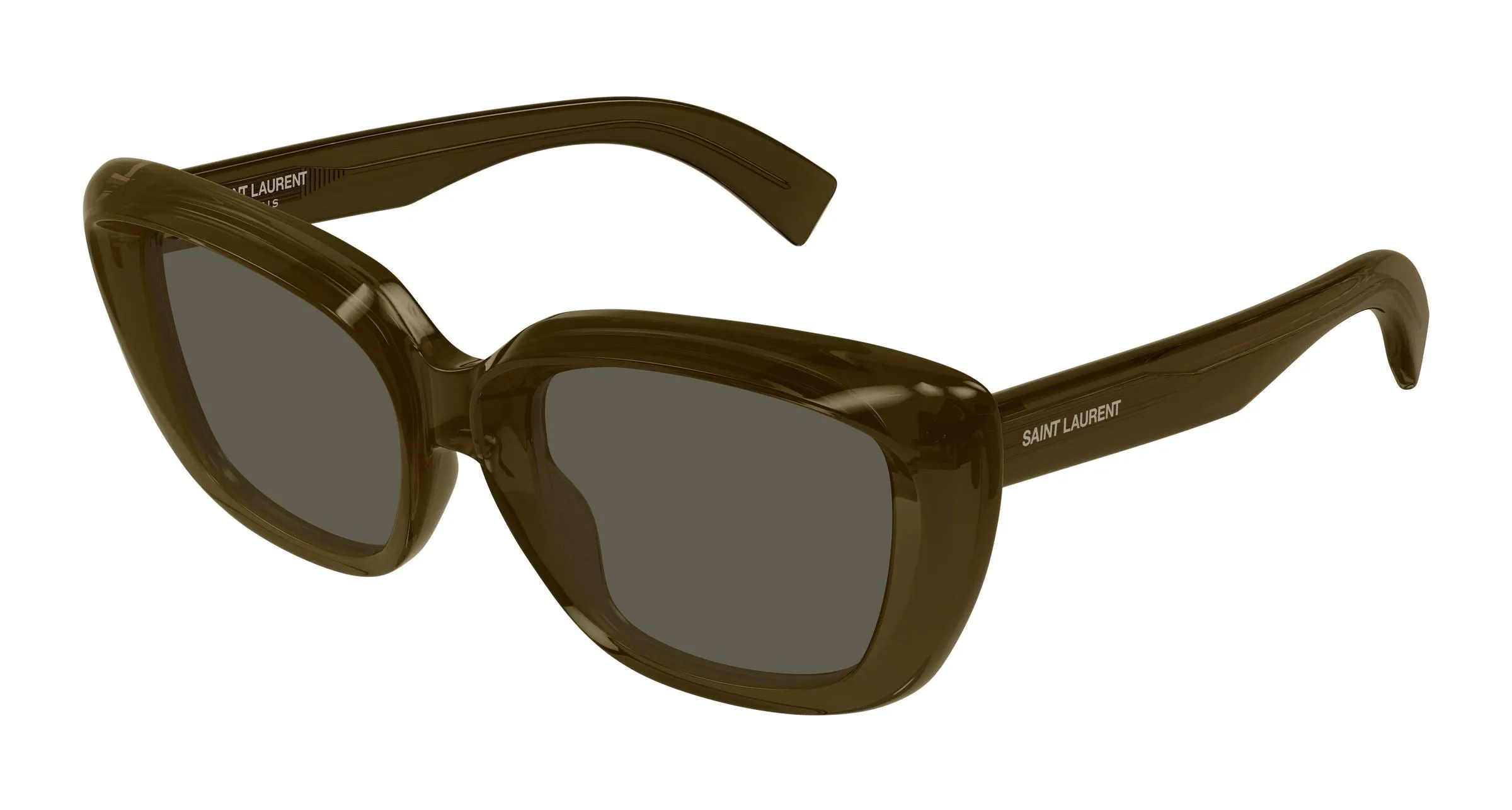 SAINT LAURENT SL 857 009 Occhiali da sole Acetato Marrone Grigio Cat Eye - immagine 1