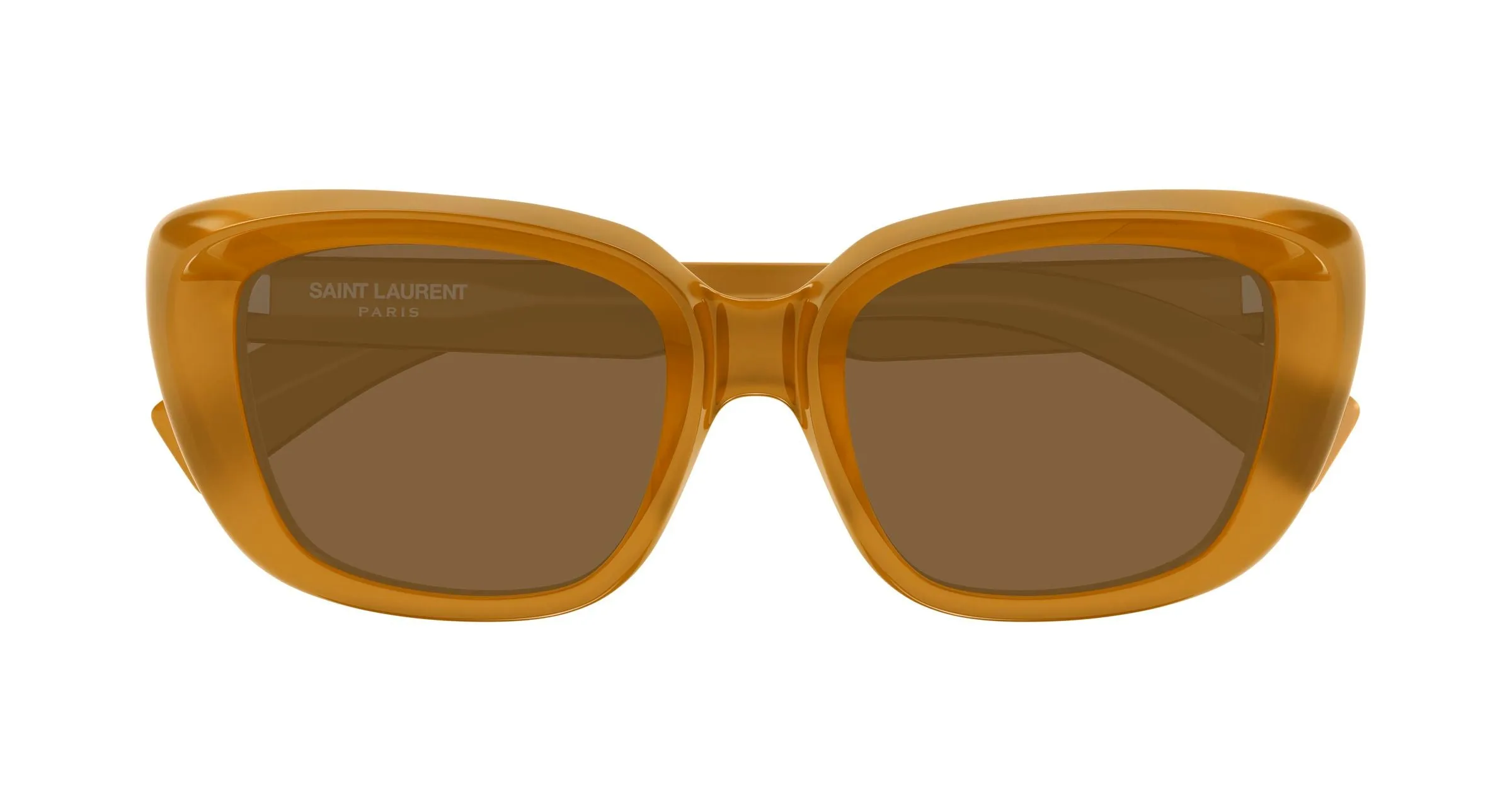 SAINT LAURENT SL 857 004 Occhiali da sole Acetato Giallo Marrone Cat Eye - immagine 2