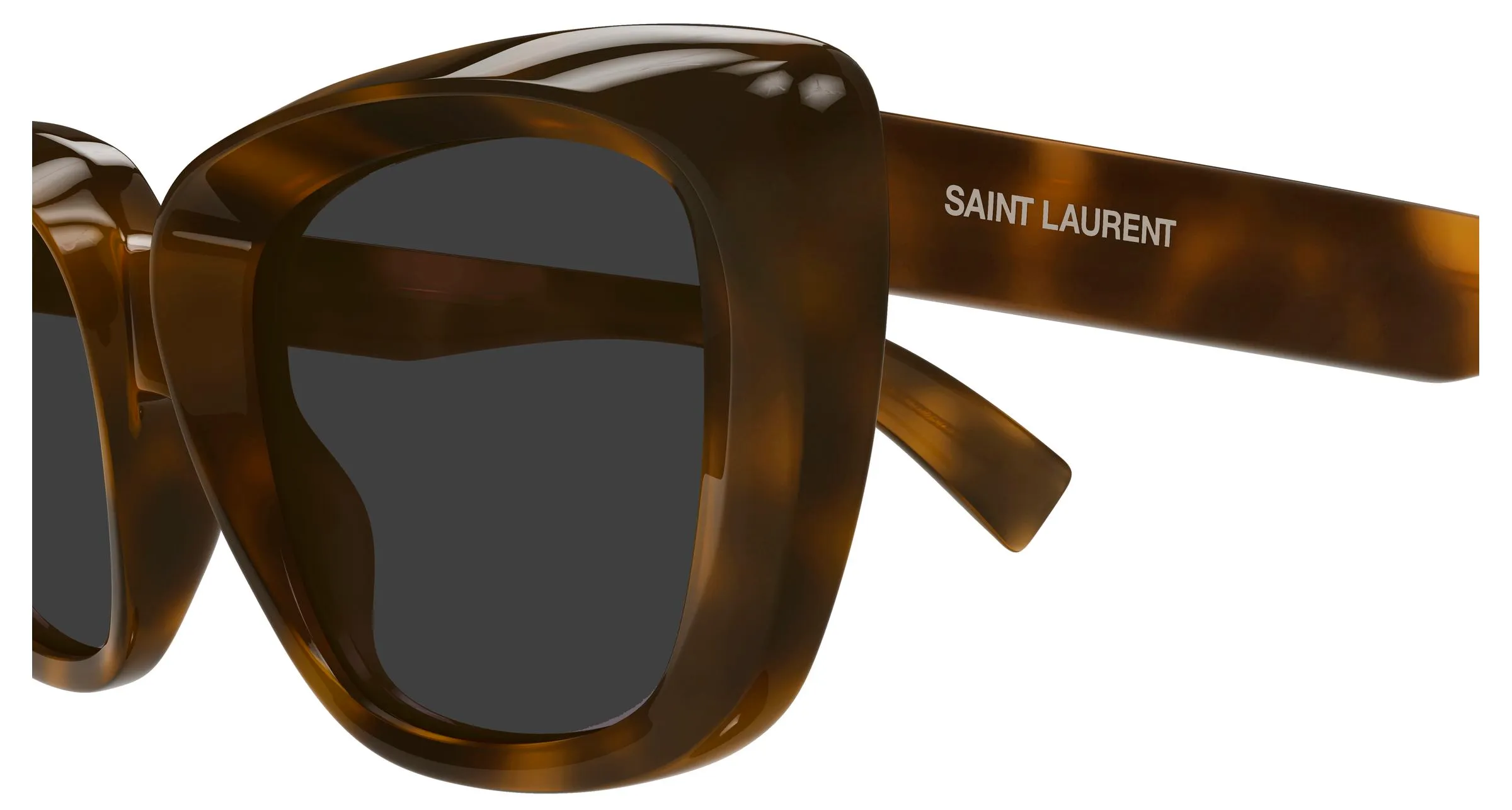 SAINT LAURENT SL 857 003 Occhiali da sole Acetato Havana Grigio Cat Eye - immagine 3