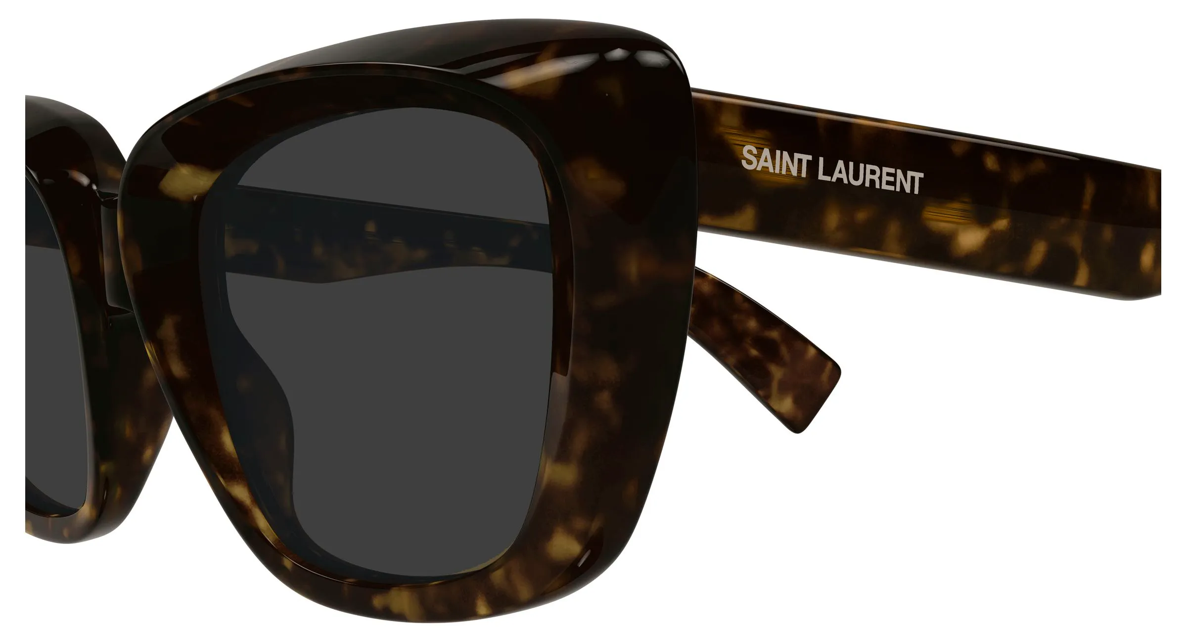 SAINT LAURENT SL 857 002 Occhiali da sole Acetato Havana Grigio Cat Eye - immagine 3