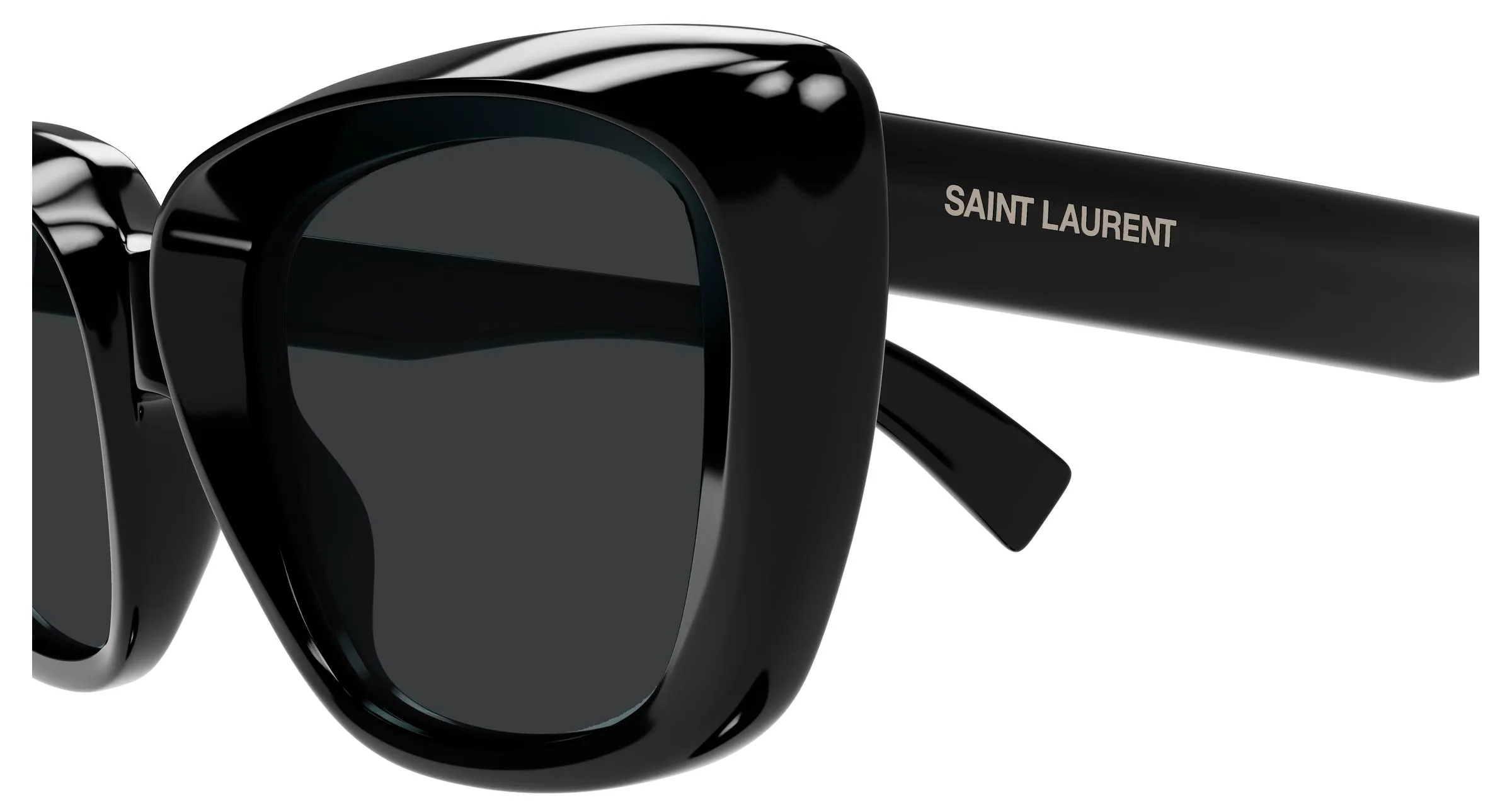 SAINT LAURENT SL 857 001 Occhiali da sole Acetato Nero Nero Cat Eye - immagine 3