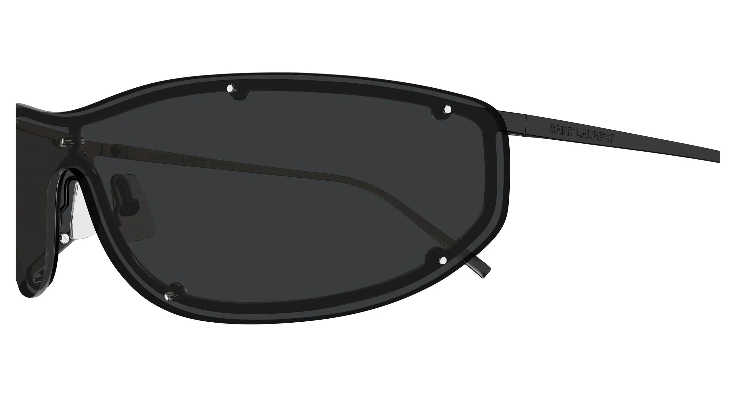 SAINT LAURENT SL 807 002 Occhiali da sole Metallo Nero Nero Maschera - immagine 3