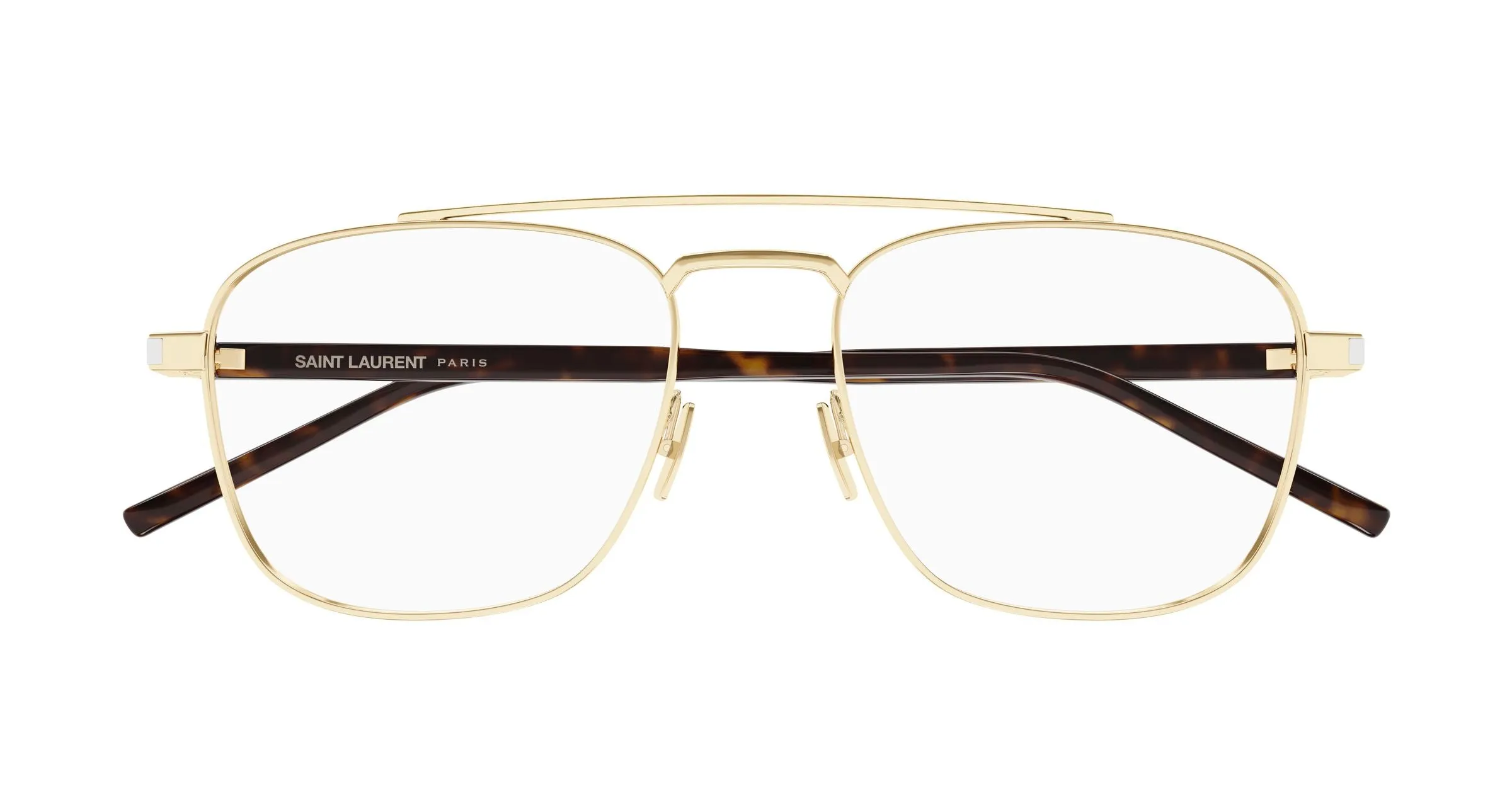 SAINT LAURENT SL 665 OPT 003 Montature da vista Metallo Oro Trasparente Pilot Antiriflesso - immagine 2