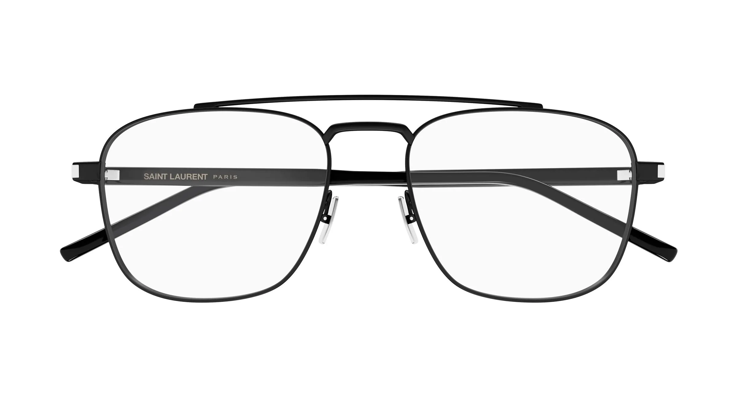SAINT LAURENT SL 665 OPT 001 Montature da vista Metallo Nero Trasparente Pilot Antiriflesso - immagine 2