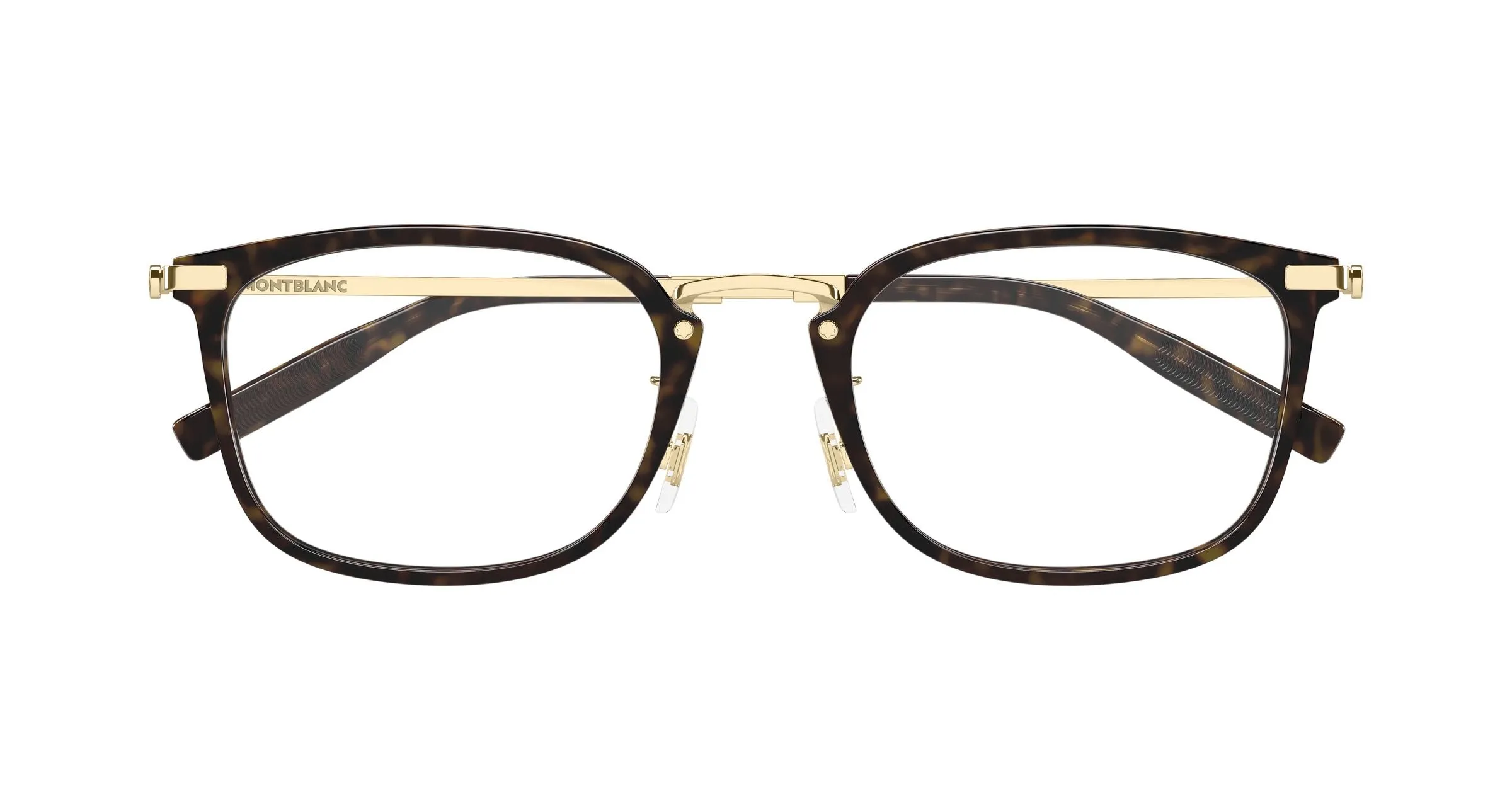 Montblanc MB0494OJ 003 Montature da vista Iniettato Havana Trasparente Squadrata - immagine 2