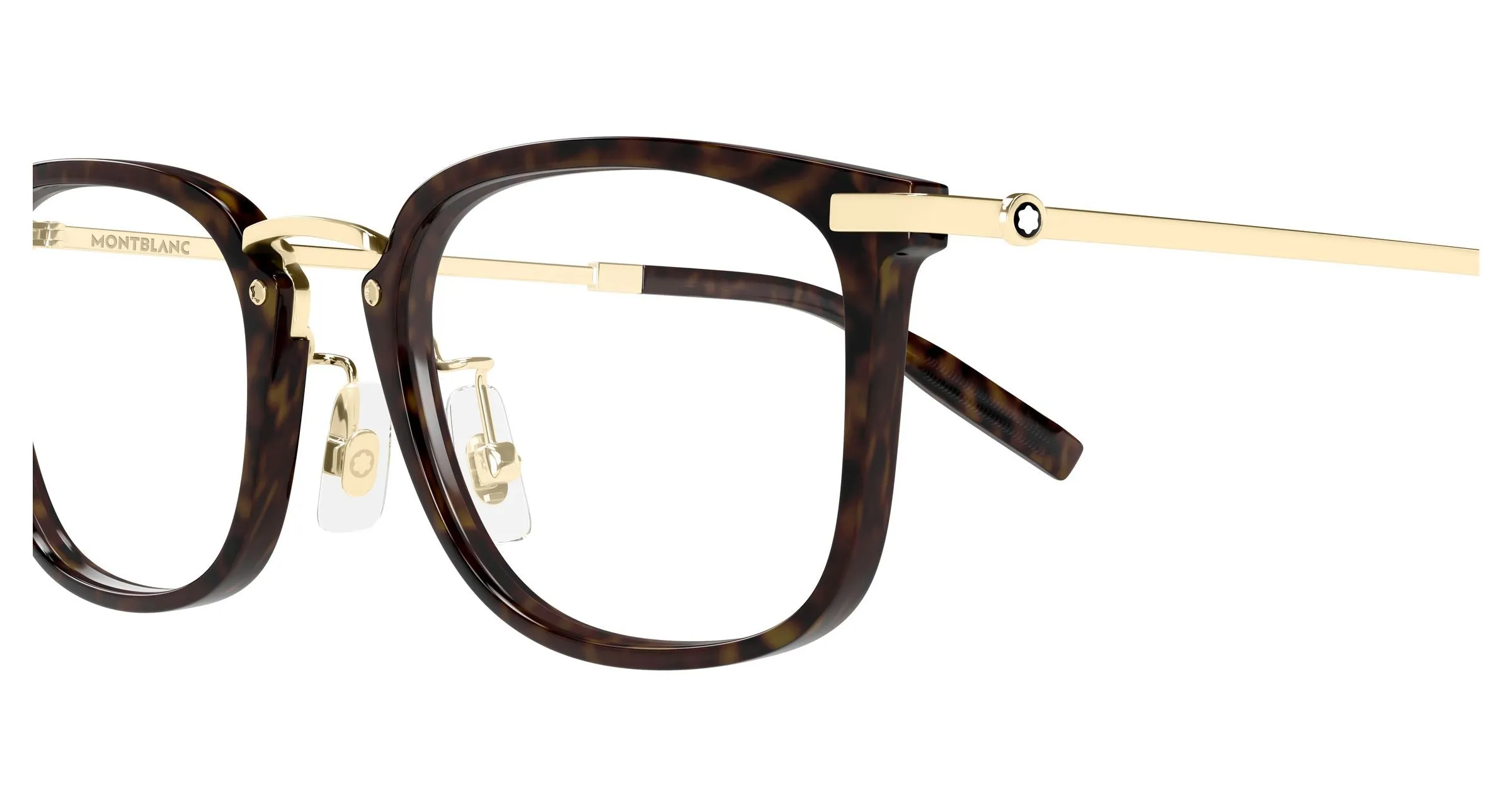 Montblanc MB0494OJ 003 Montature da vista Iniettato Havana Trasparente Squadrata - immagine 3