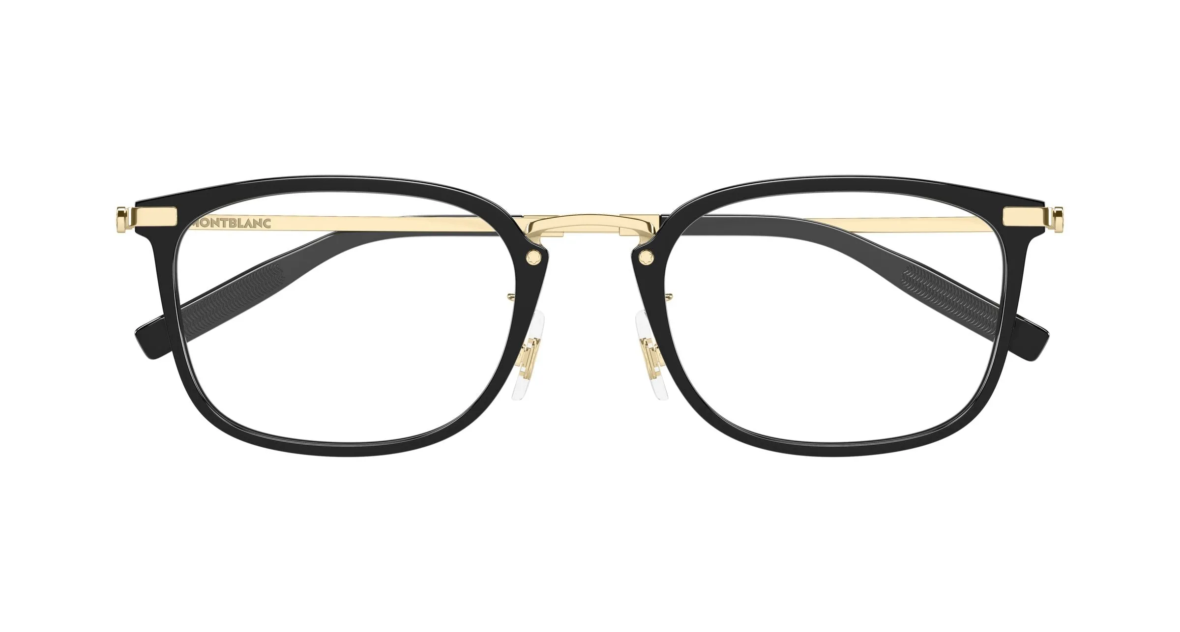 Montblanc MB0494OJ 001 Montature da vista Iniettato Nero Trasparente Squadrata - immagine 2