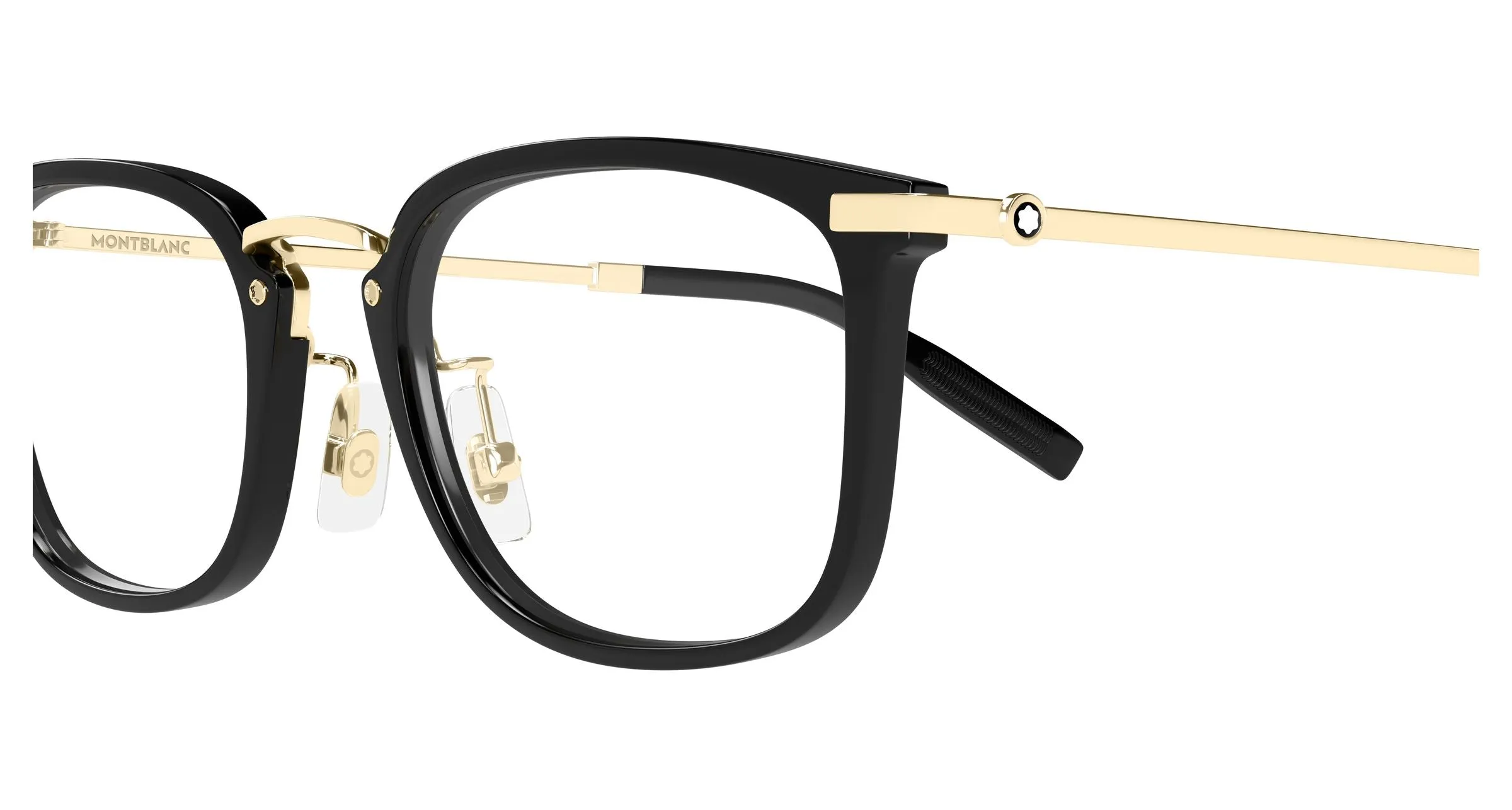 Montblanc MB0494OJ 001 Montature da vista Iniettato Nero Trasparente Squadrata - immagine 3
