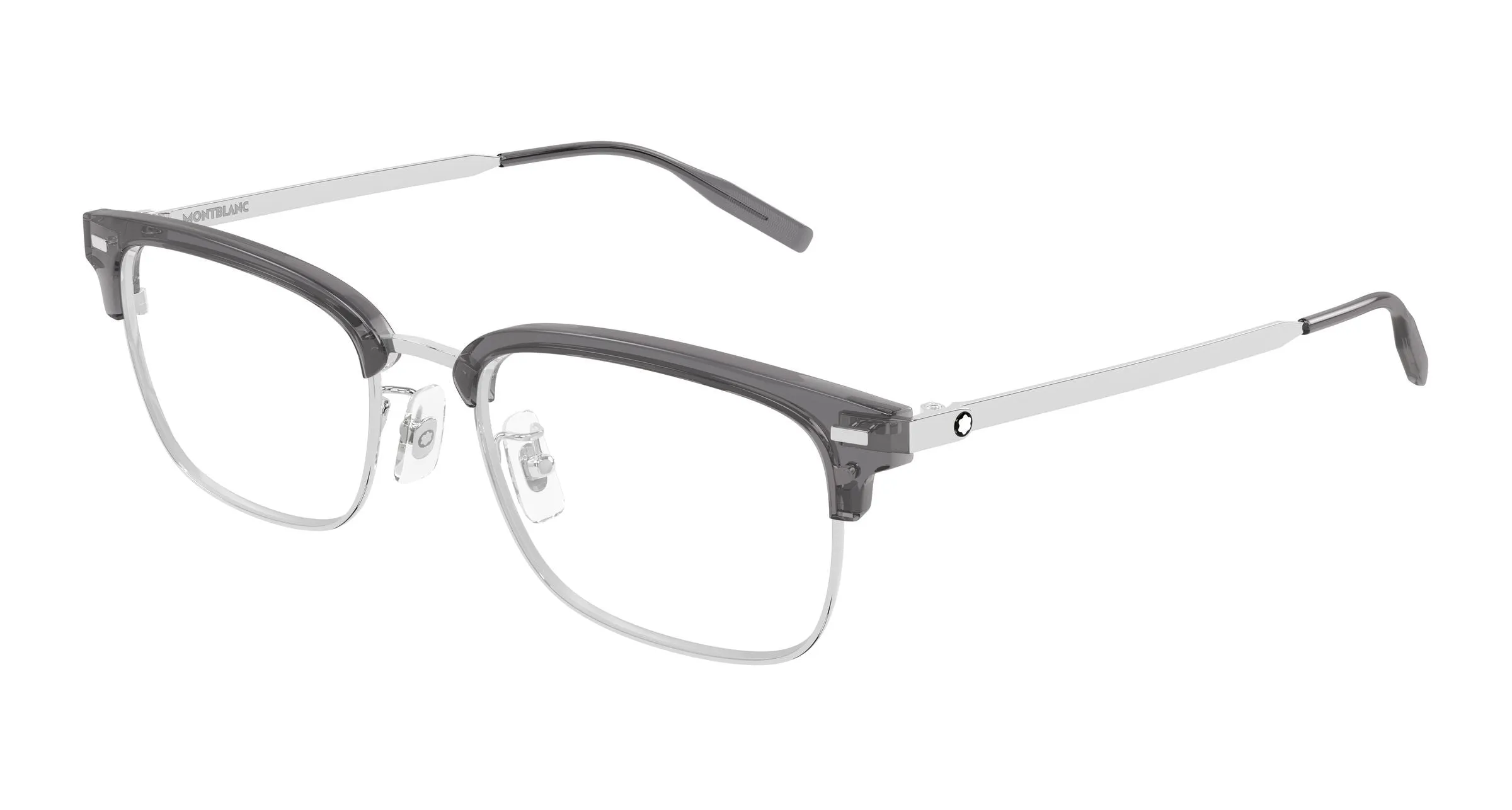 Montblanc MB0493OJ 004 Montature da vista Metallo Argento Trasparente Squadrata - immagine 1