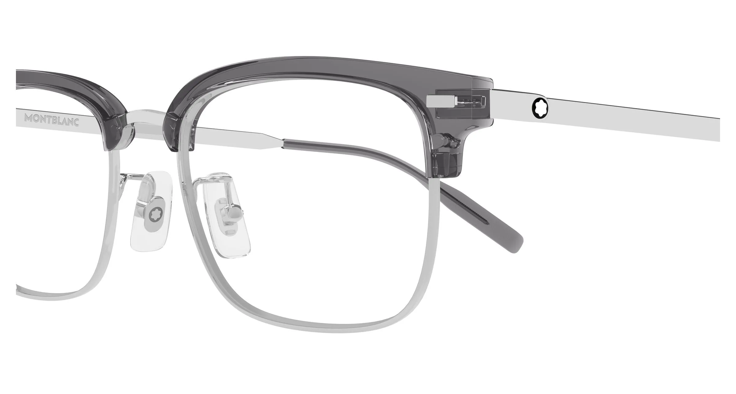 Montblanc MB0493OJ 004 Montature da vista Metallo Argento Trasparente Squadrata - immagine 3