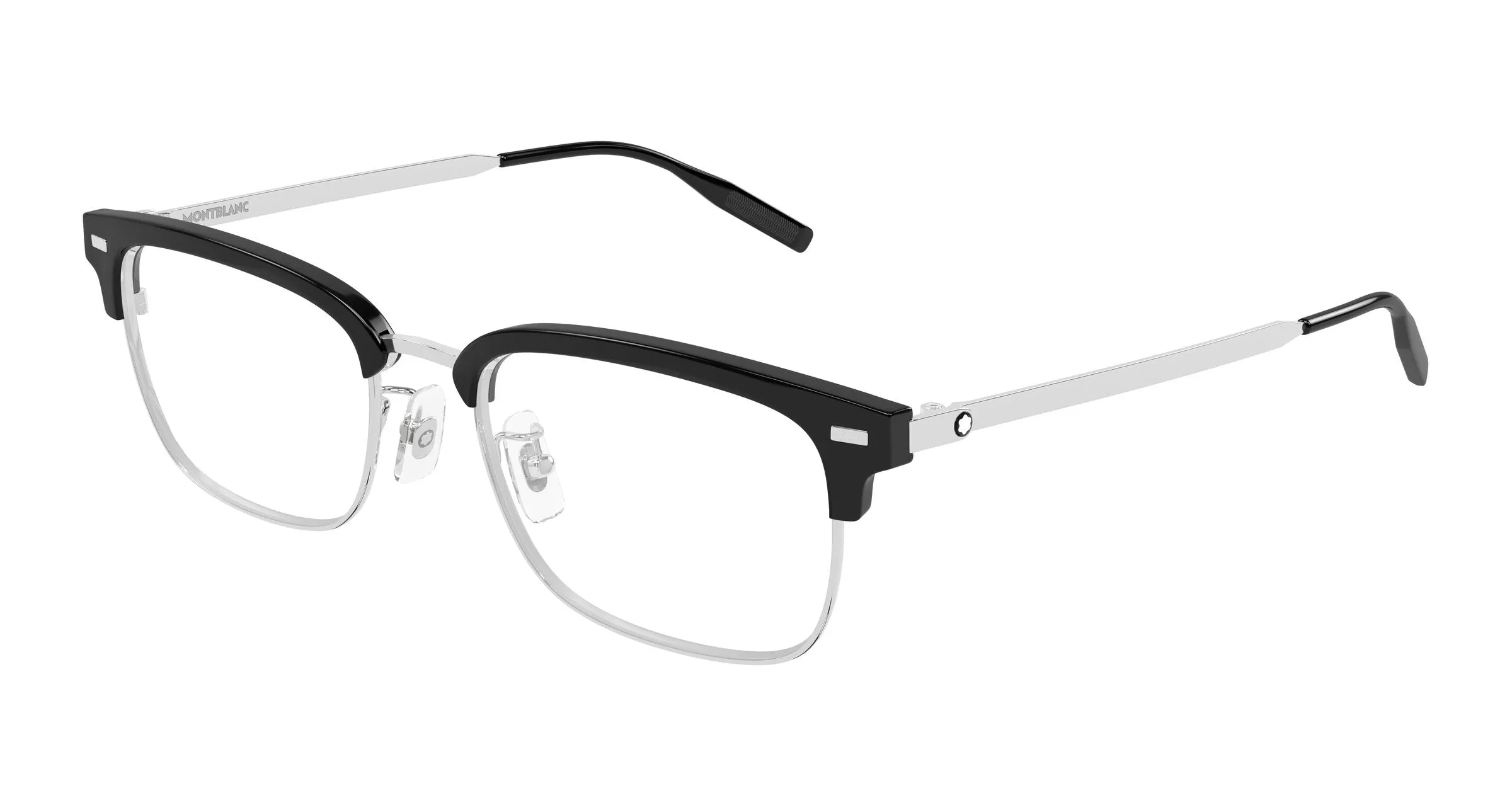 Montblanc MB0493OJ 002 Montature da vista Metallo Argento Trasparente Squadrata - immagine 1