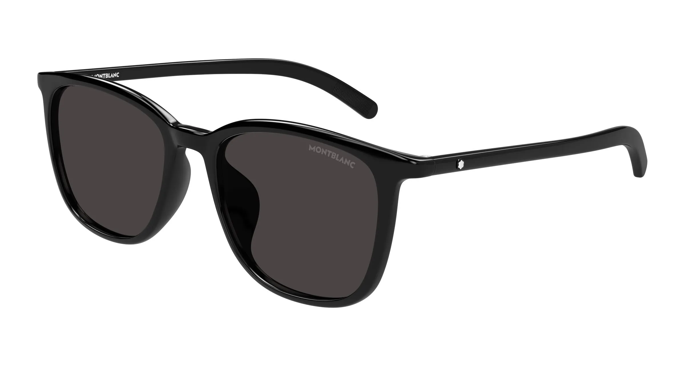 Montblanc MB0487SA 001 Occhiali da sole Nero Grigio Squadrata - immagine 1