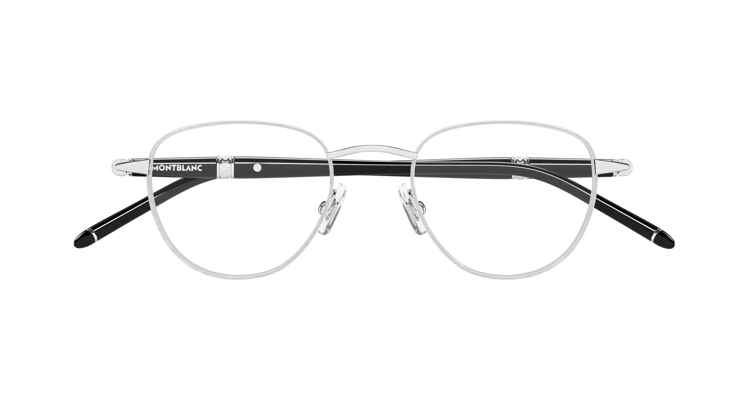 Montblanc MB0486O 004 Montature da vista Metallo Argento Trasparente Rotonda - immagine 2