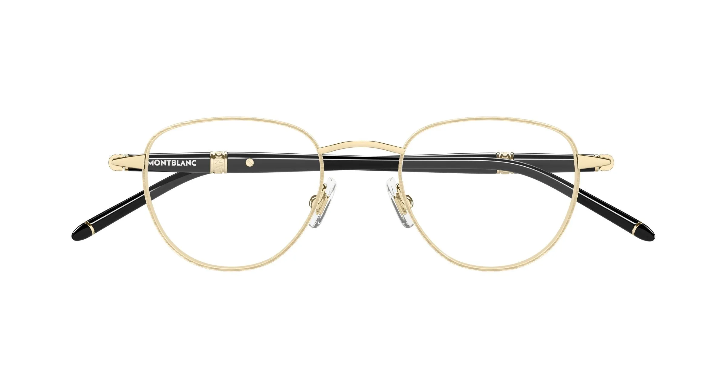Montblanc MB0486O 003 Montature da vista Metallo Oro Trasparente Rotonda - immagine 2