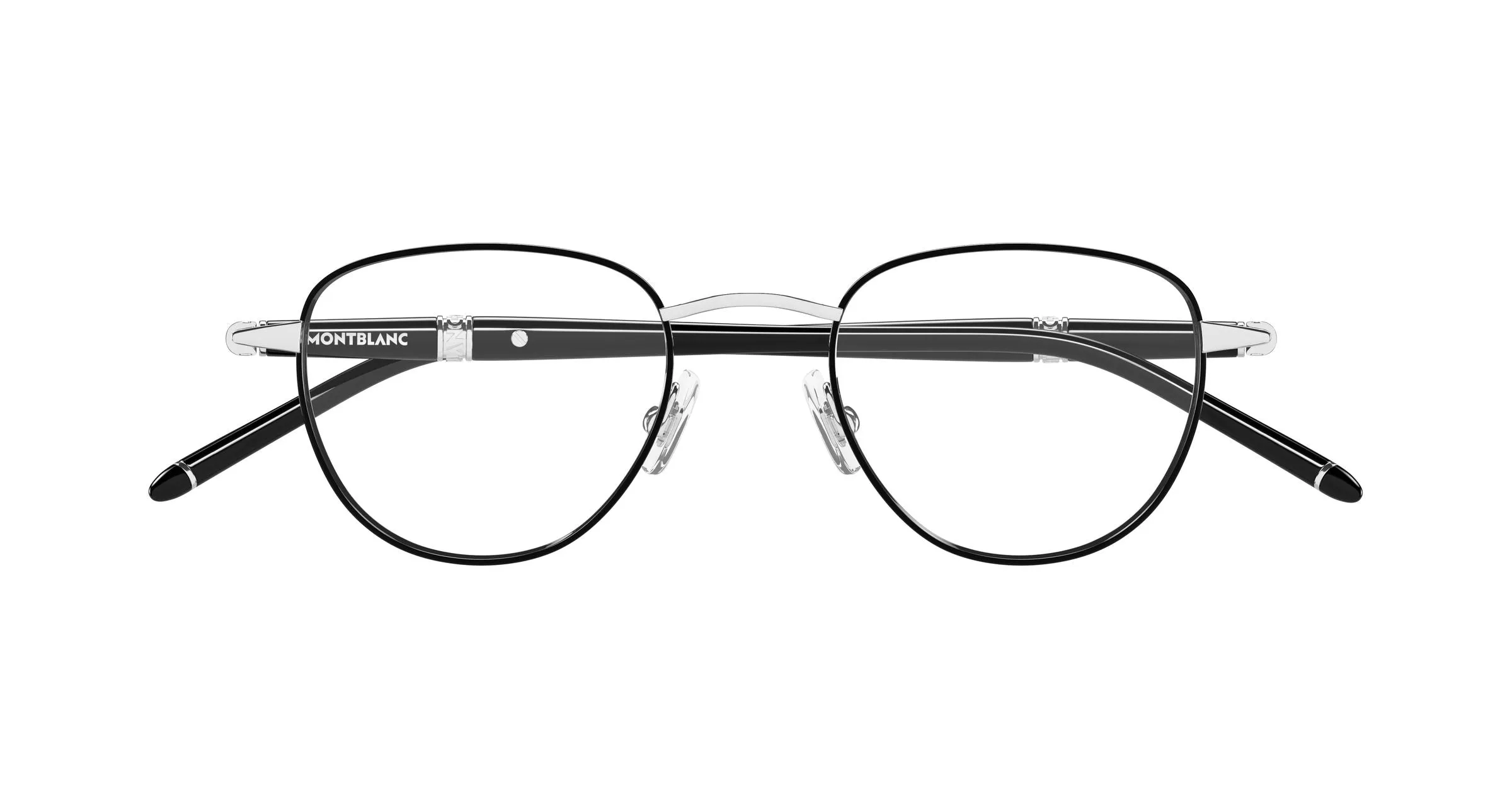 Montblanc MB0486O 002 Montature da vista Metallo Argento Trasparente Rotonda - immagine 2