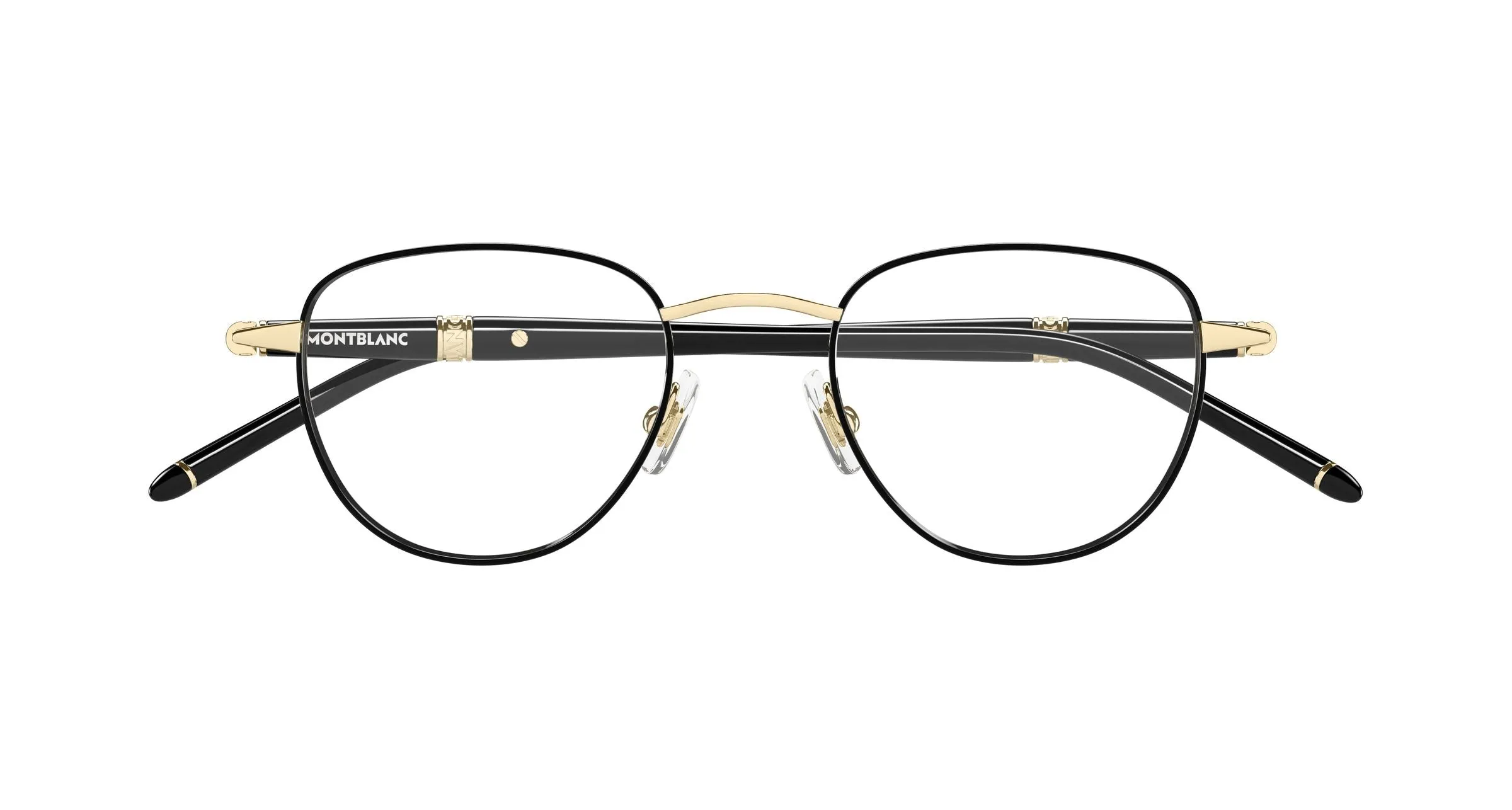 Montblanc MB0486O 001 Montature da vista Metallo Oro Trasparente Rotonda - immagine 2