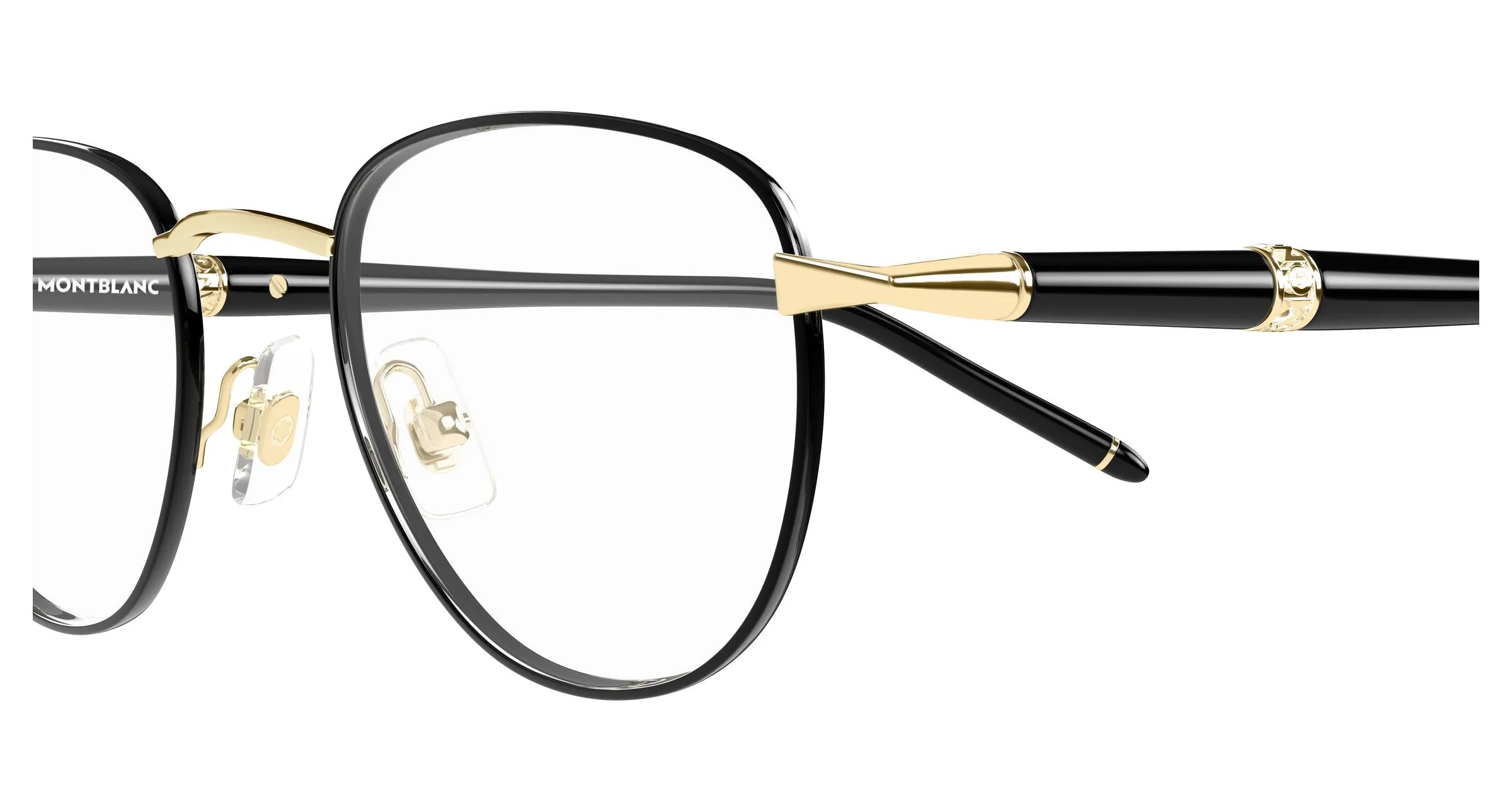 Montblanc MB0486O 001 Montature da vista Metallo Oro Trasparente Rotonda - immagine 3