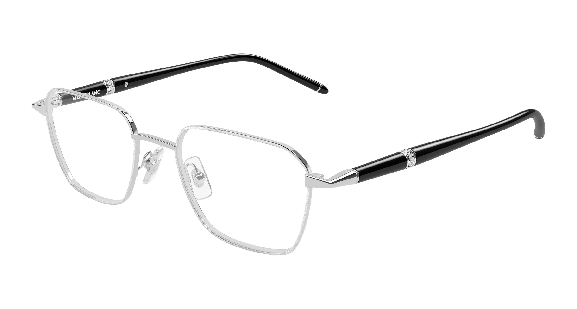 Montblanc MB0485O 004 Montature da vista Metallo Argento Trasparente Squadrata - immagine 1