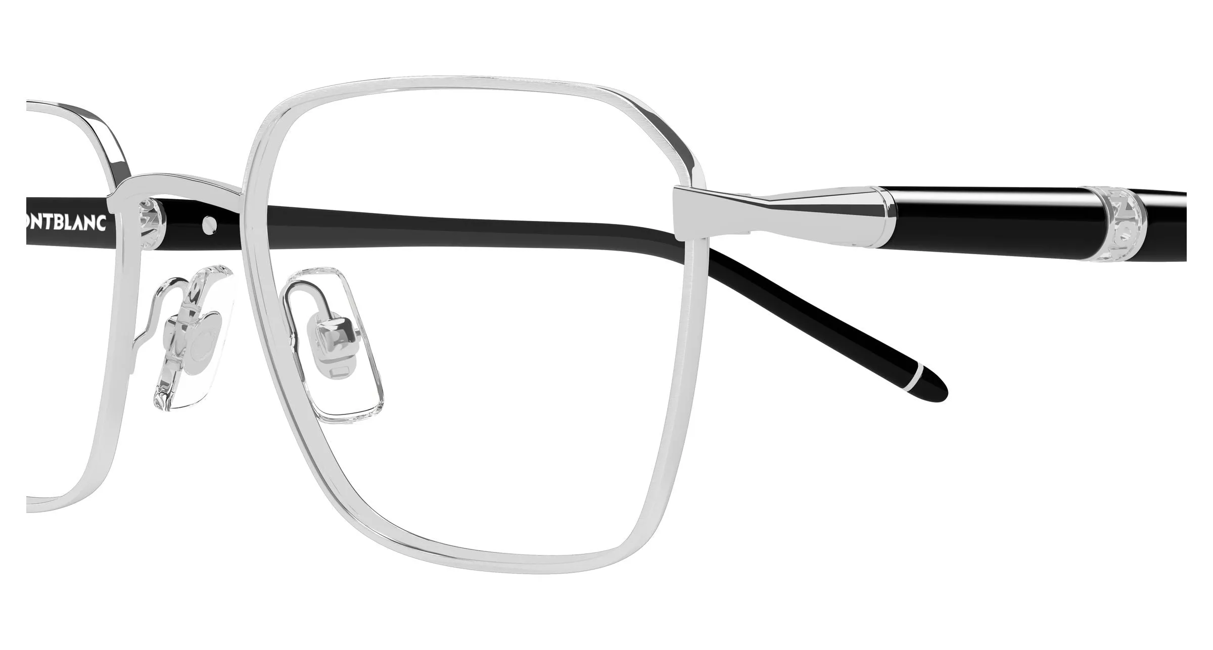 Montblanc MB0485O 004 Montature da vista Metallo Argento Trasparente Squadrata - immagine 3