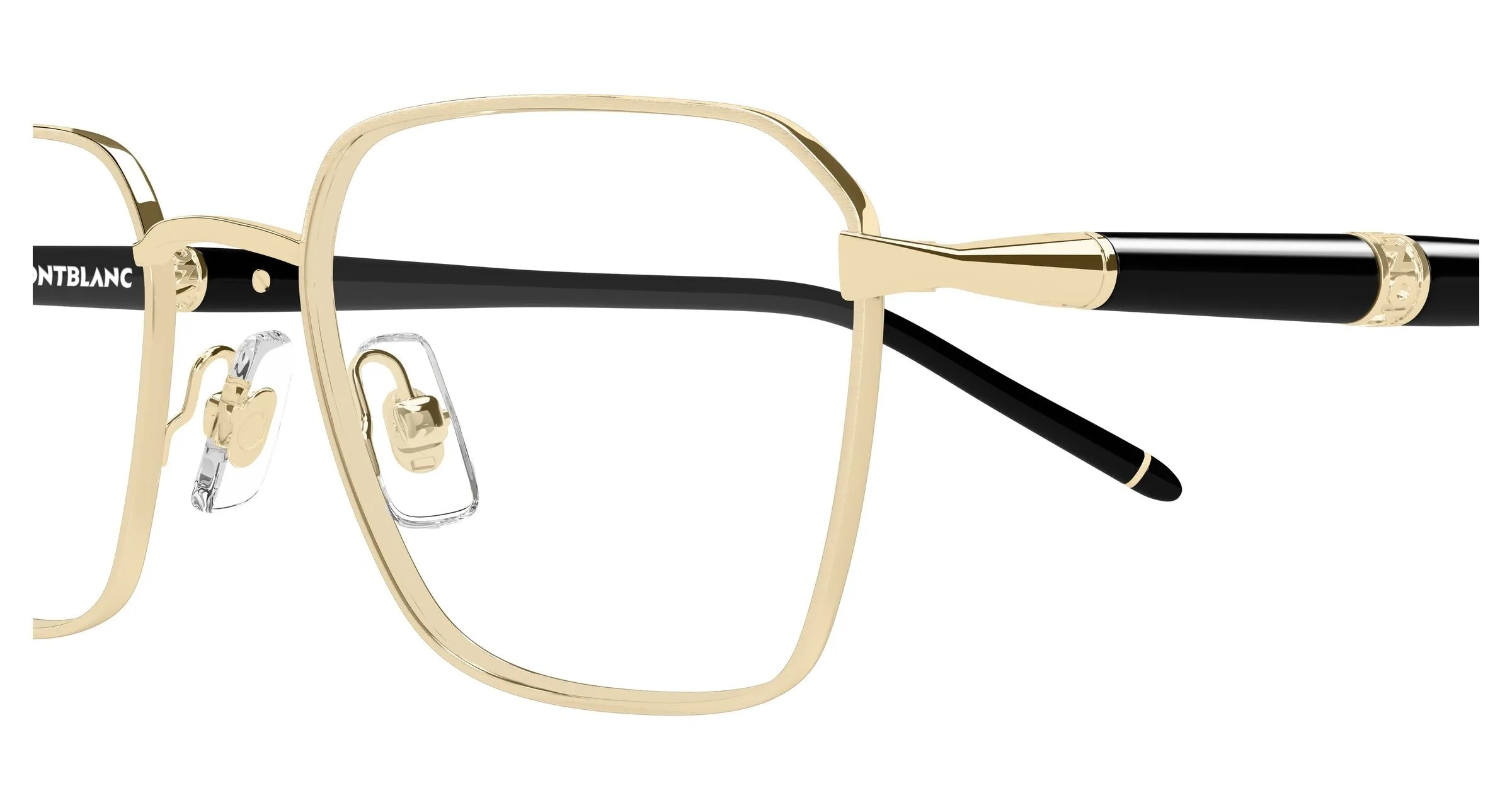Montblanc MB0485O 003 Montature da vista Metallo Oro Trasparente Squadrata - immagine 3