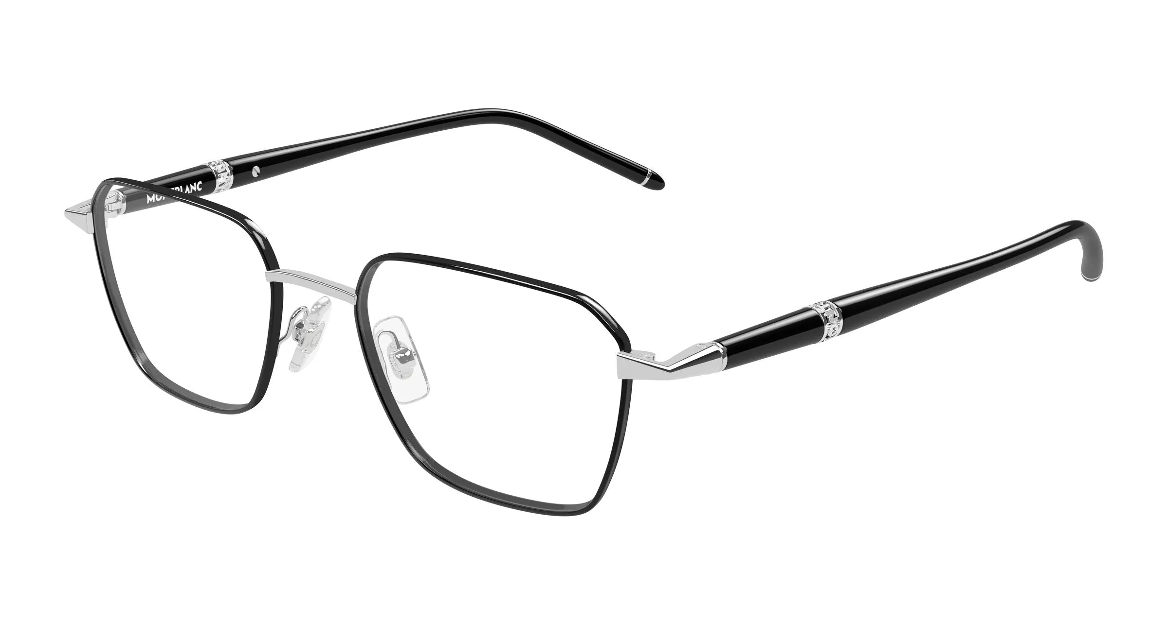 Montblanc MB0485O 002 Montature da vista Metallo Argento Trasparente Squadrata - immagine 1