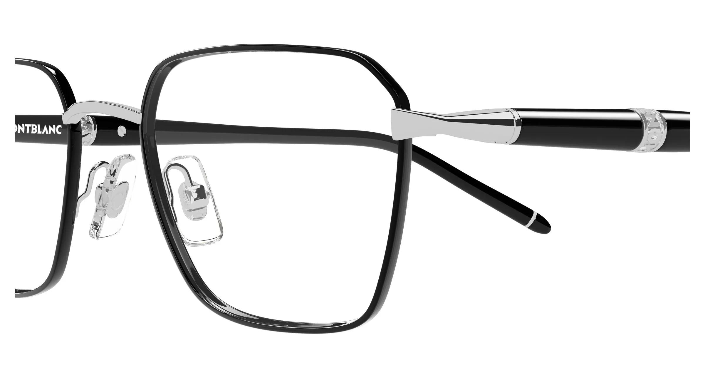 Montblanc MB0485O 002 Montature da vista Metallo Argento Trasparente Squadrata - immagine 3