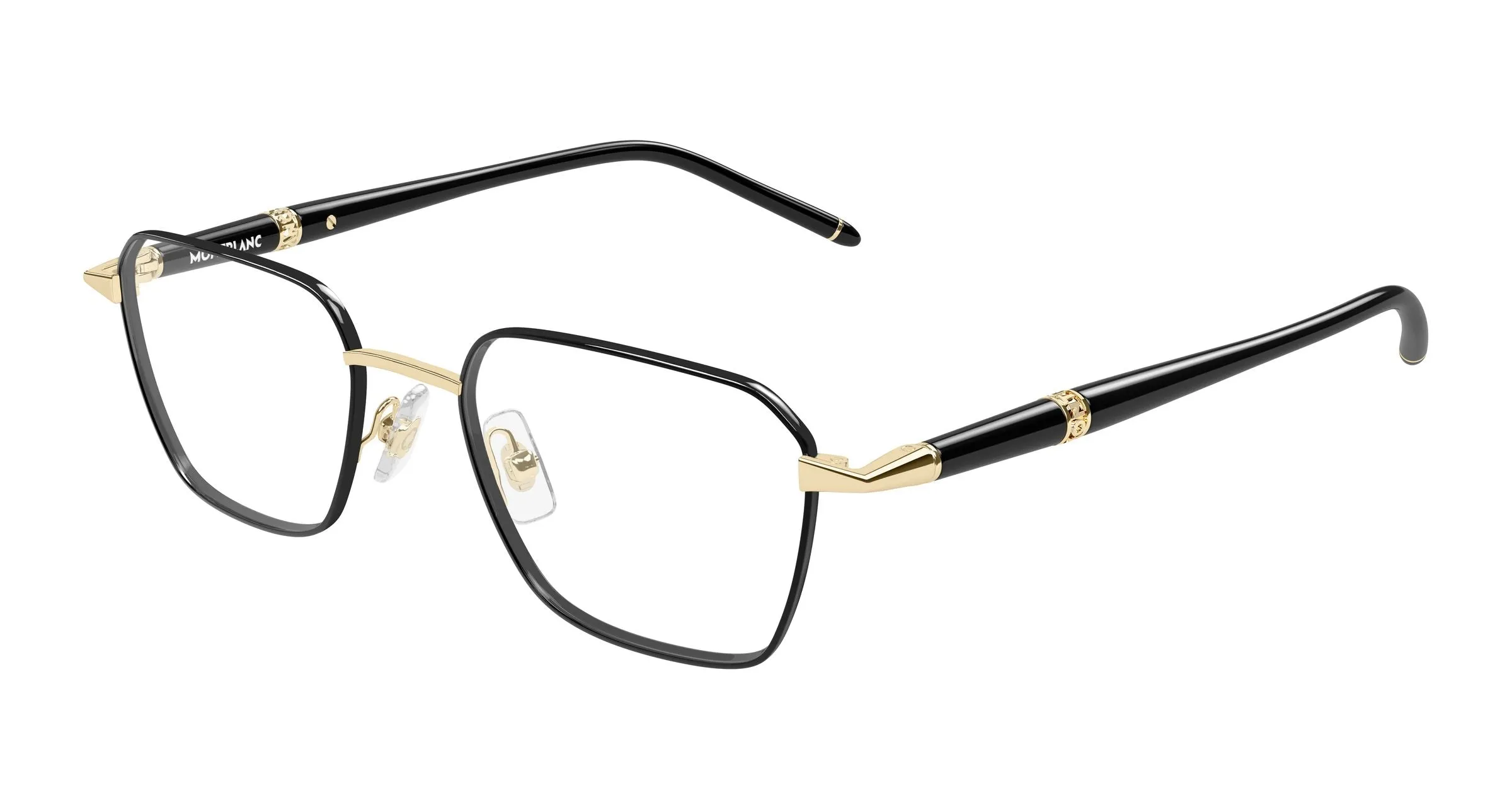 Montblanc MB0485O 001 Montature da vista Metallo Oro Trasparente Squadrata - immagine 1