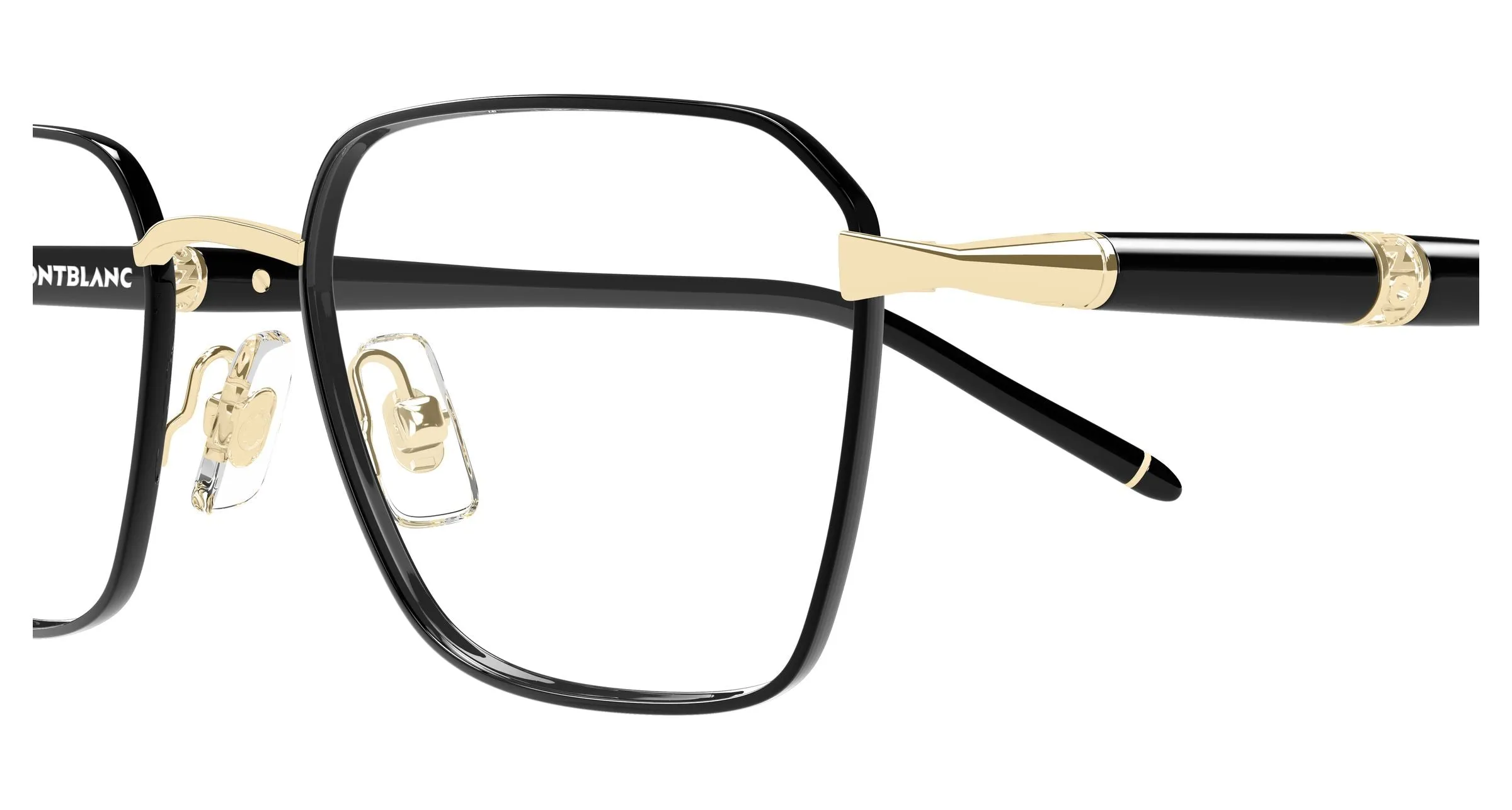 Montblanc MB0485O 001 Montature da vista Metallo Oro Trasparente Squadrata - immagine 3