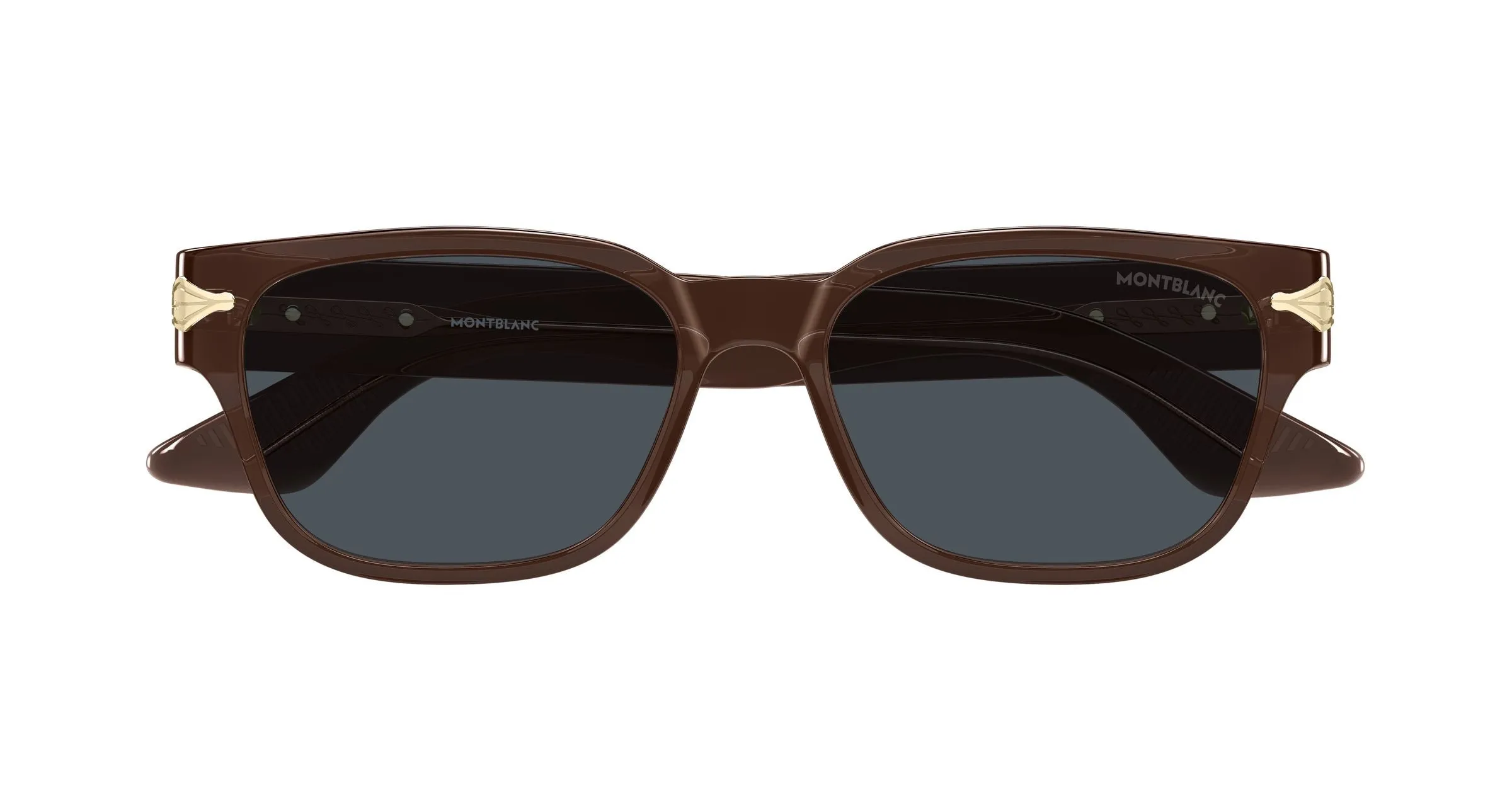 Montblanc MB0479S 003 Occhiali da sole Acetato Marrone Grigio Squadrata - immagine 2