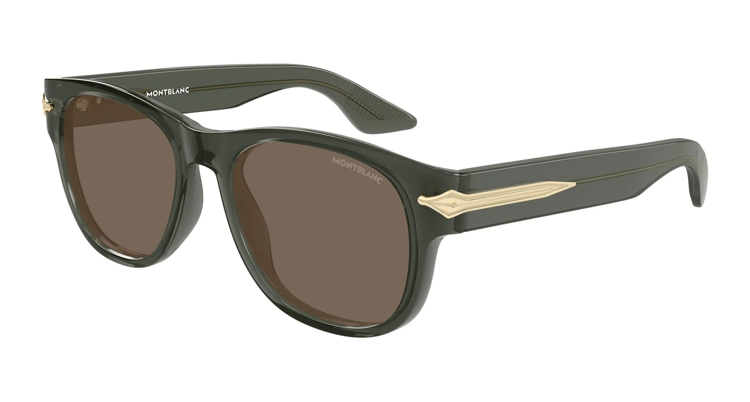 Montblanc MB0478S 003 Occhiali da sole Acetato Grigio Marrone Squadrata - immagine 1