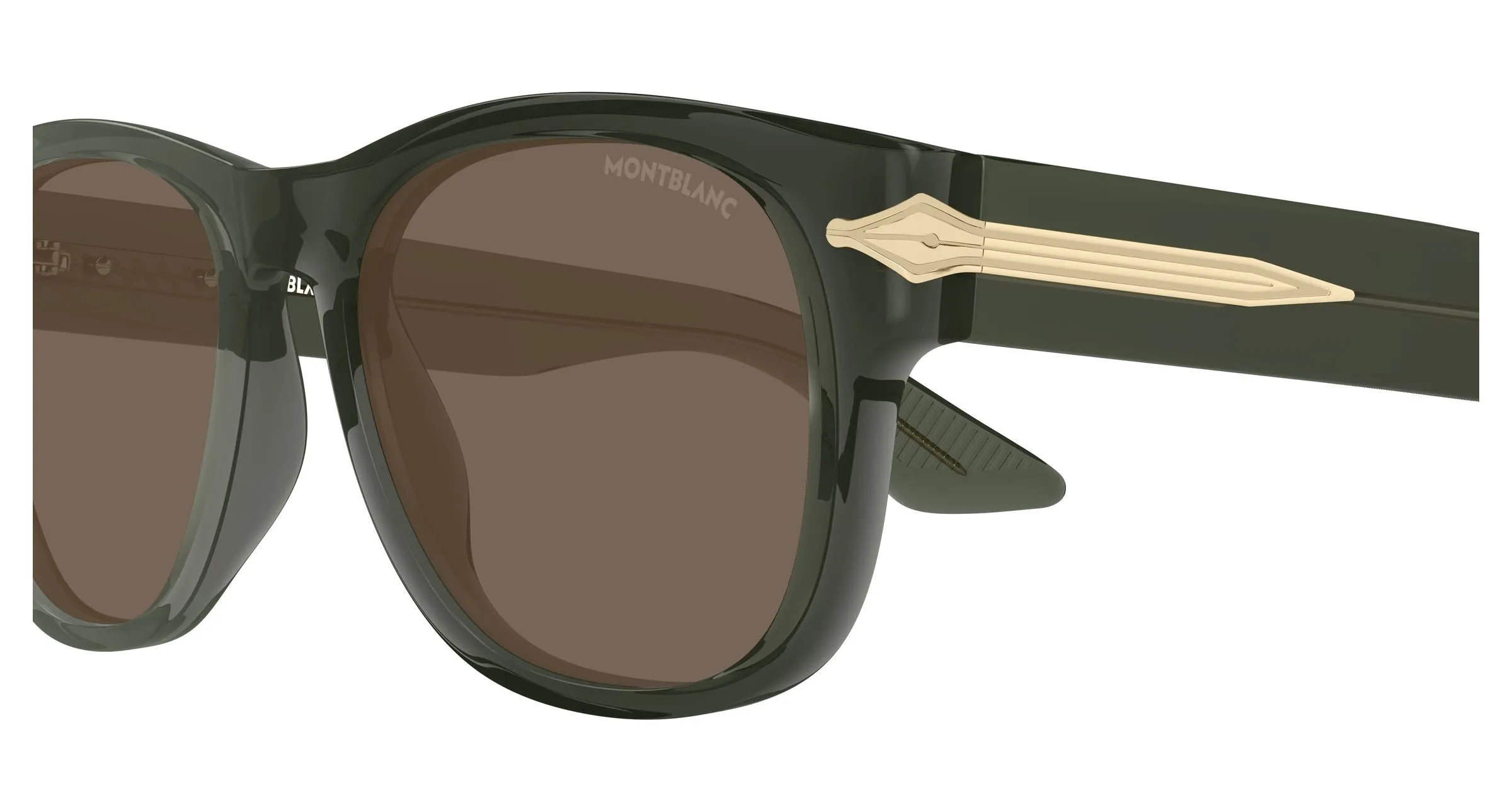 Montblanc MB0478S 003 Occhiali da sole Acetato Grigio Marrone Squadrata - immagine 3