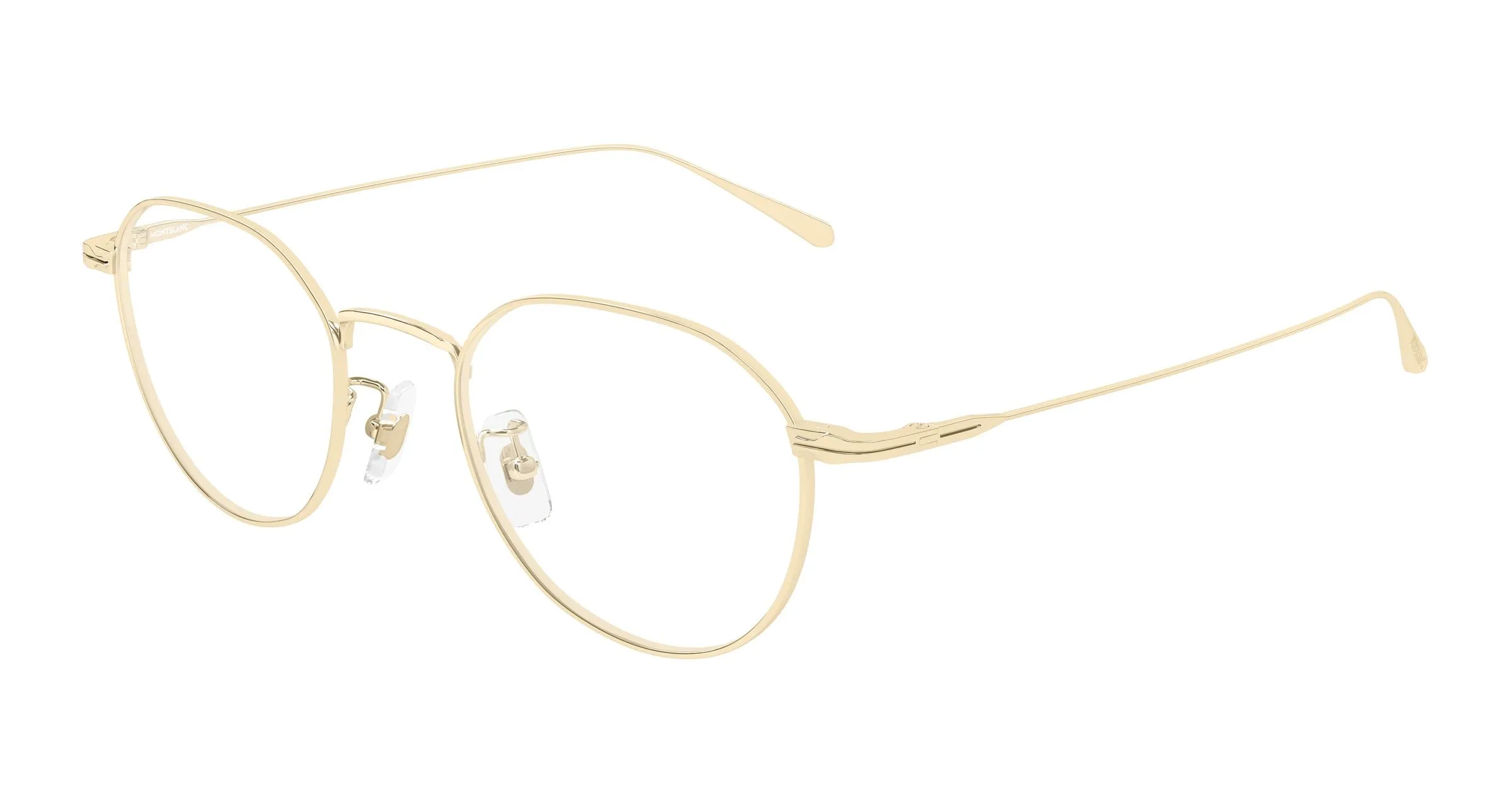 Montblanc MB0476OA 001 Montature da vista Metallo Oro Trasparente Geometrica - immagine 1