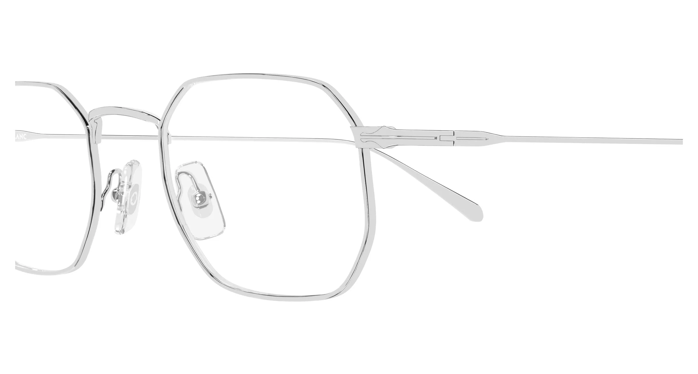 Montblanc MB0474O 002 Montature da vista Metallo Argento Trasparente Squadrata - immagine 3