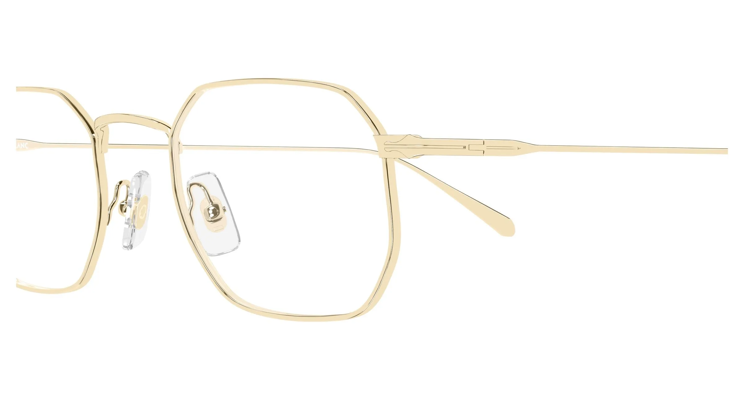 Montblanc MB0474O 001 Montature da vista Metallo Oro Trasparente Squadrata - immagine 3