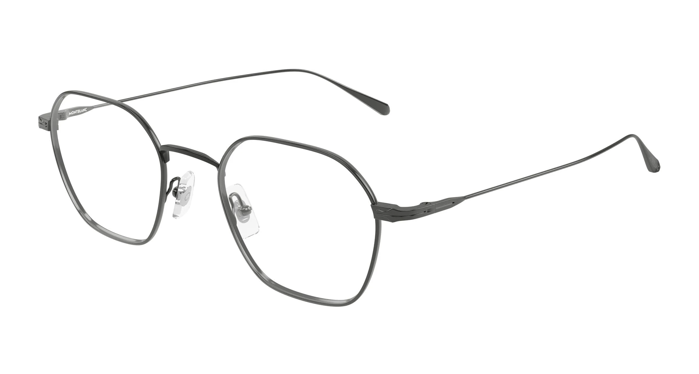 Montblanc MB0472O 003 Montature da vista Metallo Rutenio Trasparente Geometrica - immagine 1